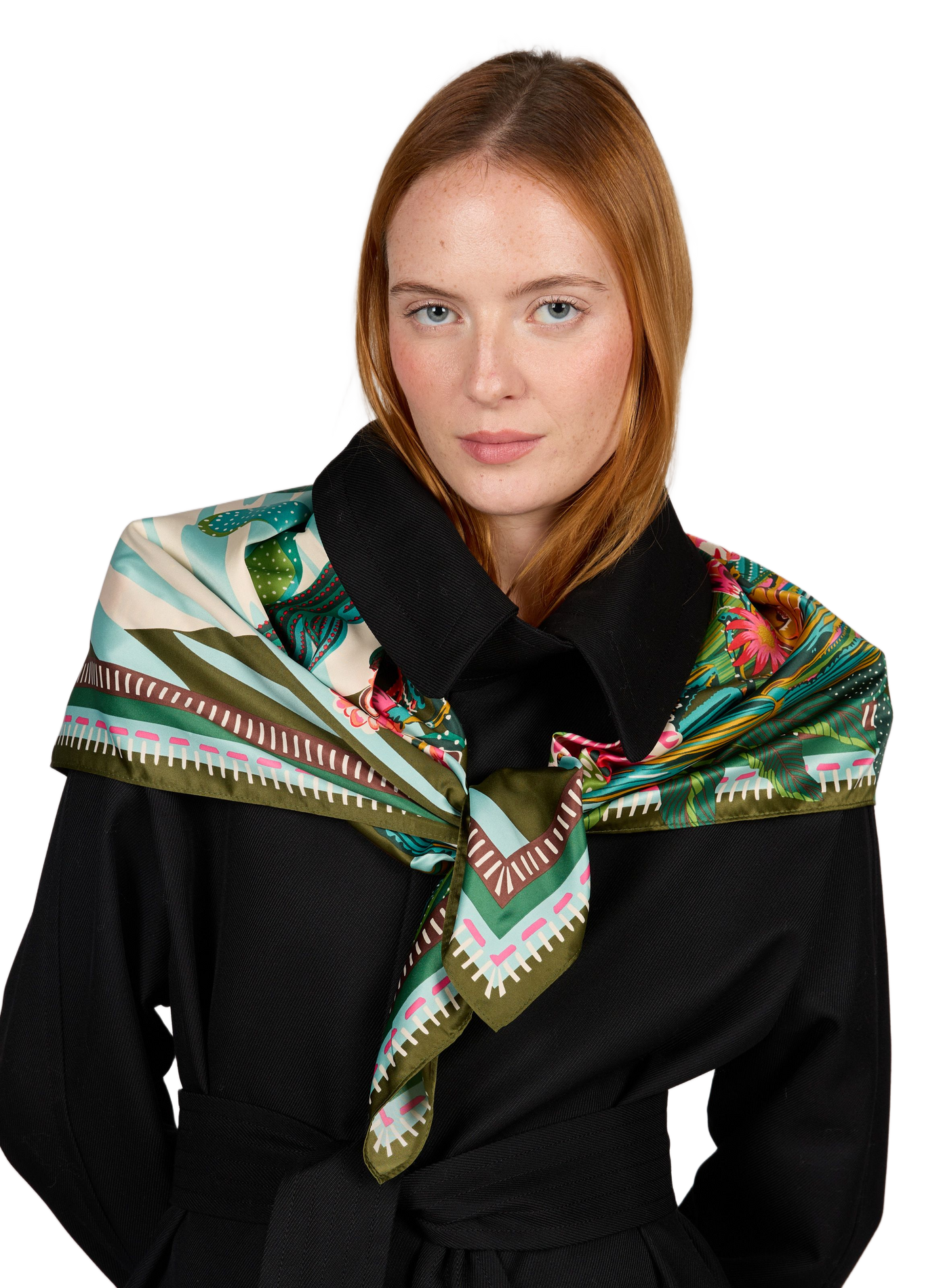 Cactus-Printtuch WILD Grun