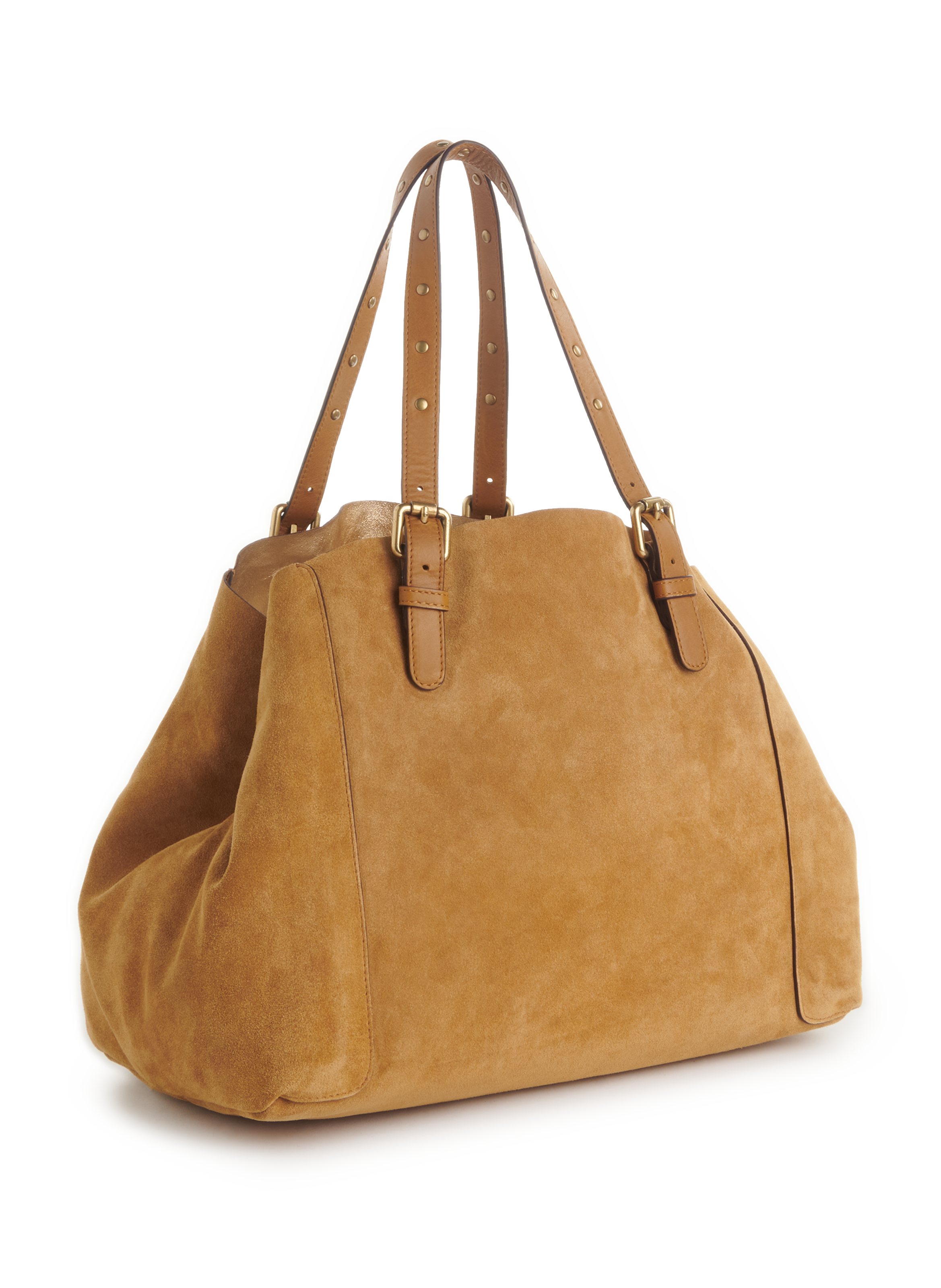 Sac en daim avec anses cloutées