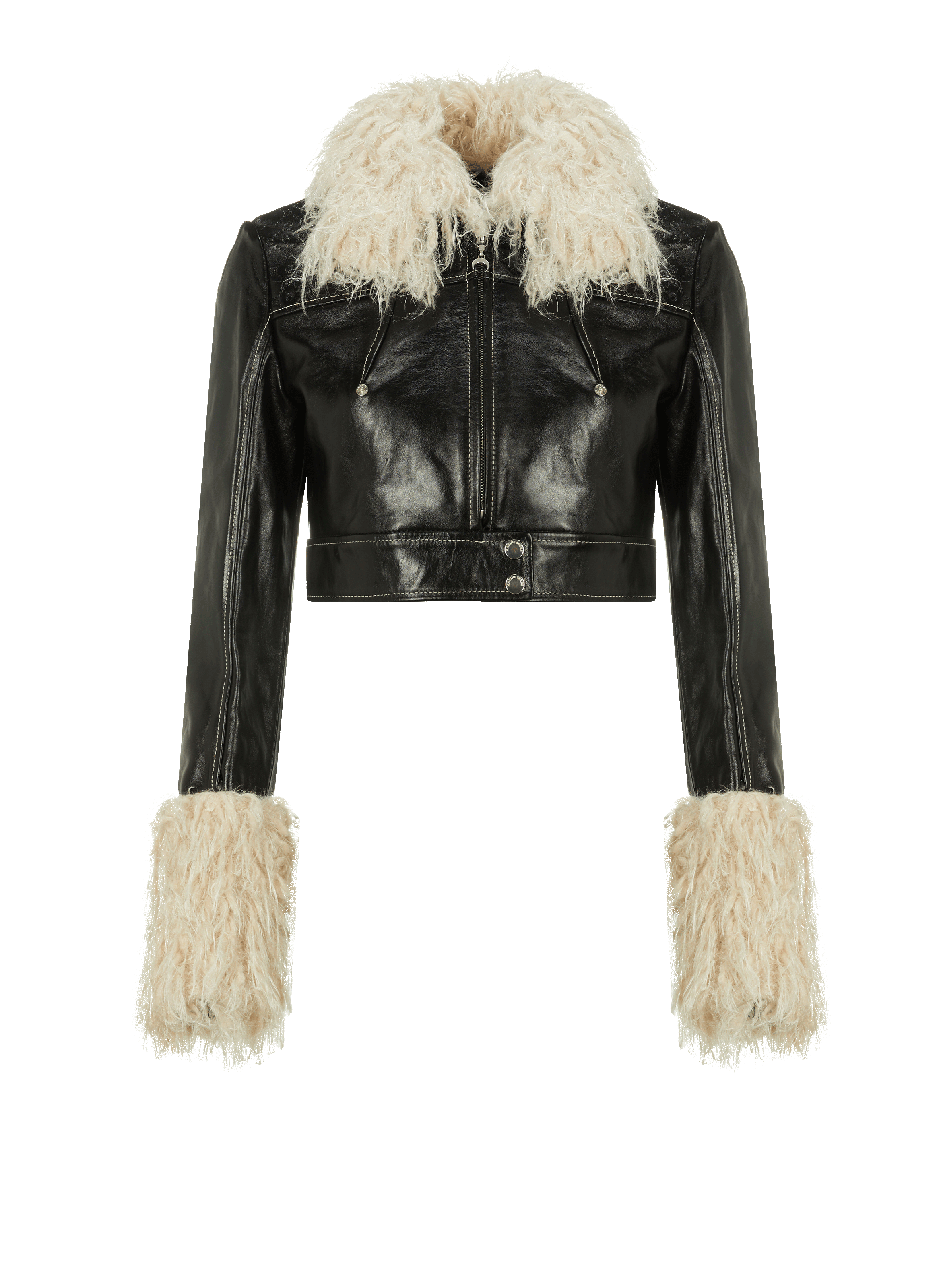 Veste en cuir MARINE SERRE Multicolore