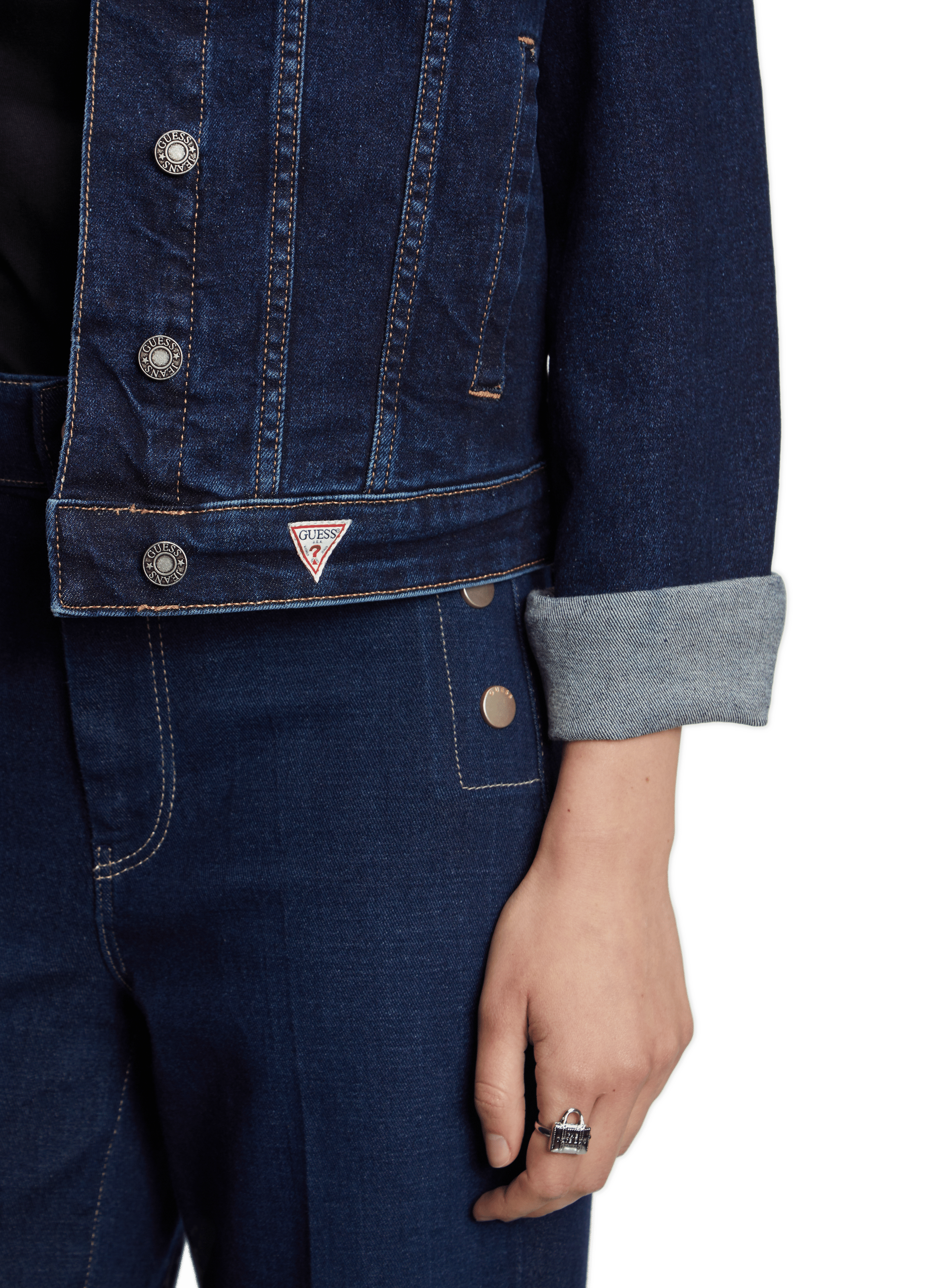 Veste jean en coton GUESS Bleu