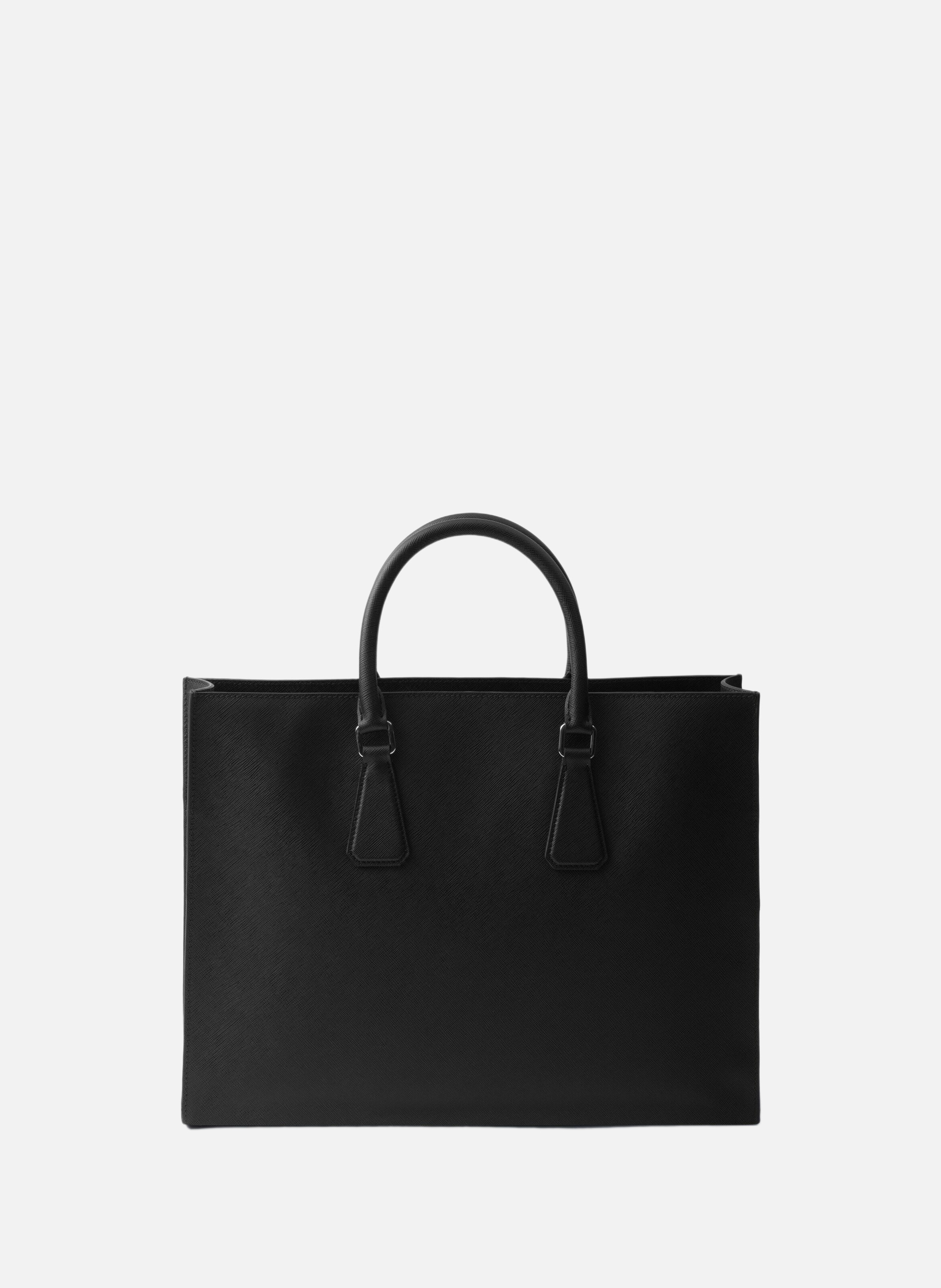 Sac cabas en cuir saffiano PRADA Noir