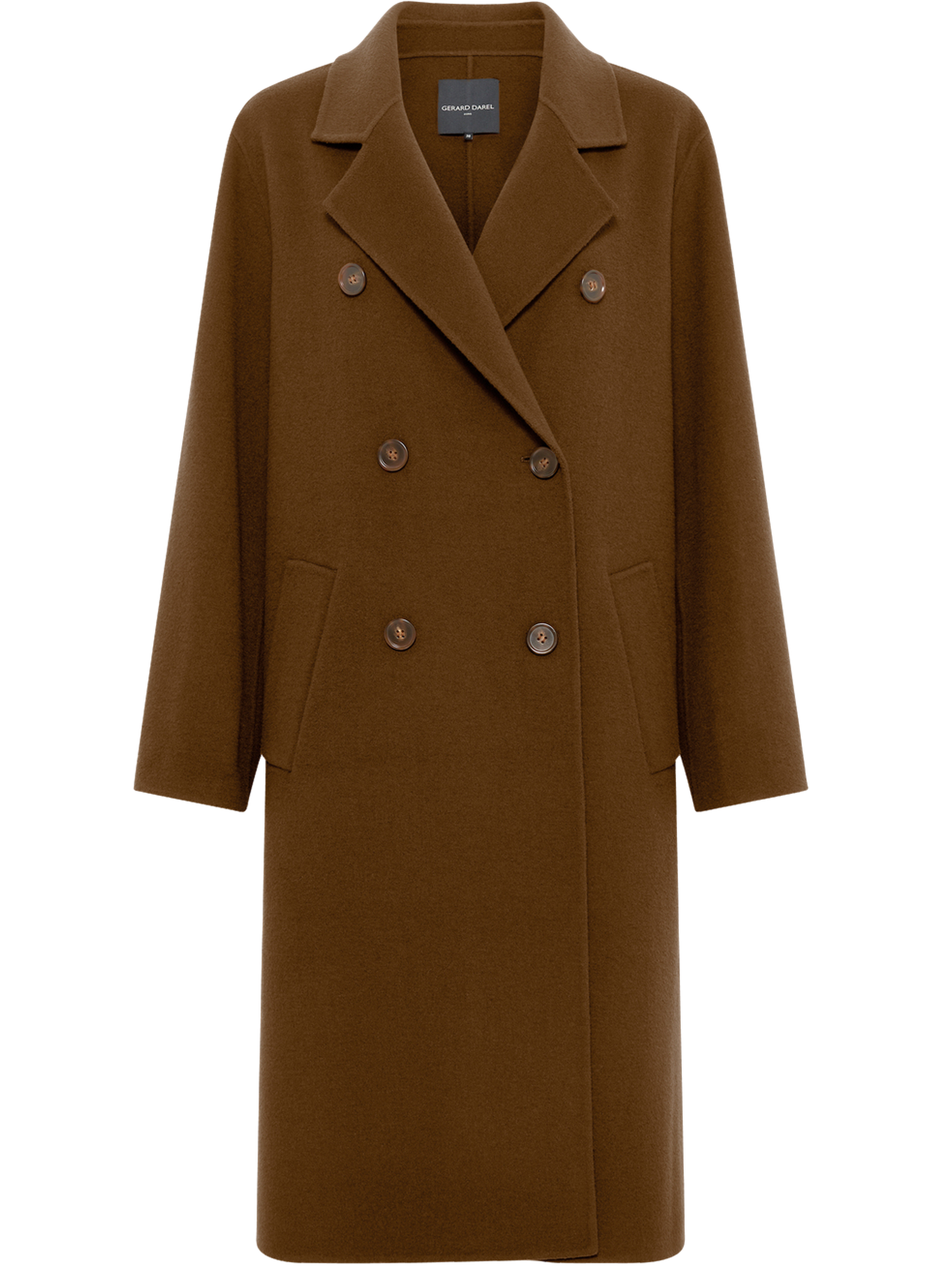 Manteau long en laine double face - milena GERARD DAREL Marron