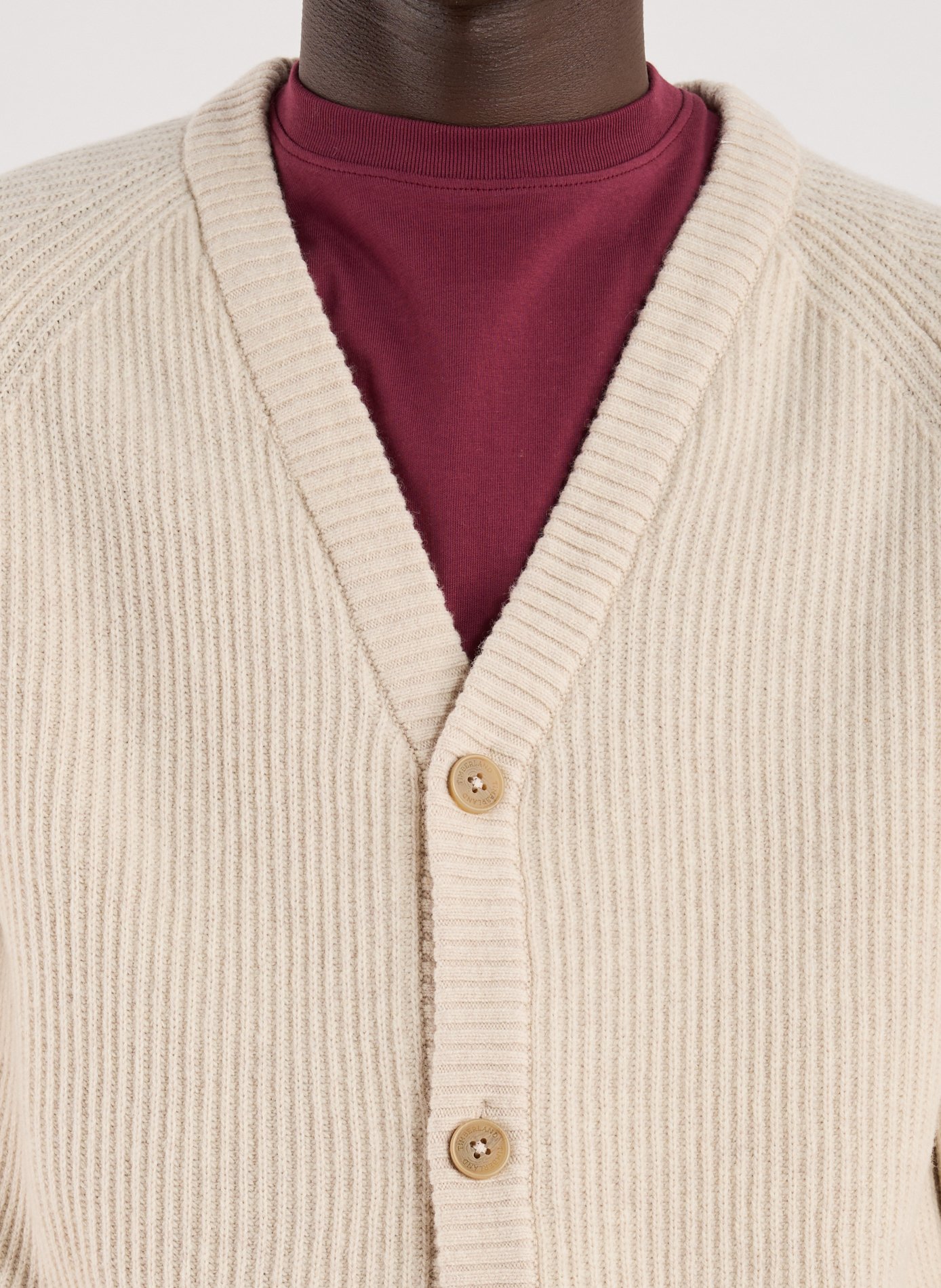 Mixed wool cardigan TIMBERLAND Beige