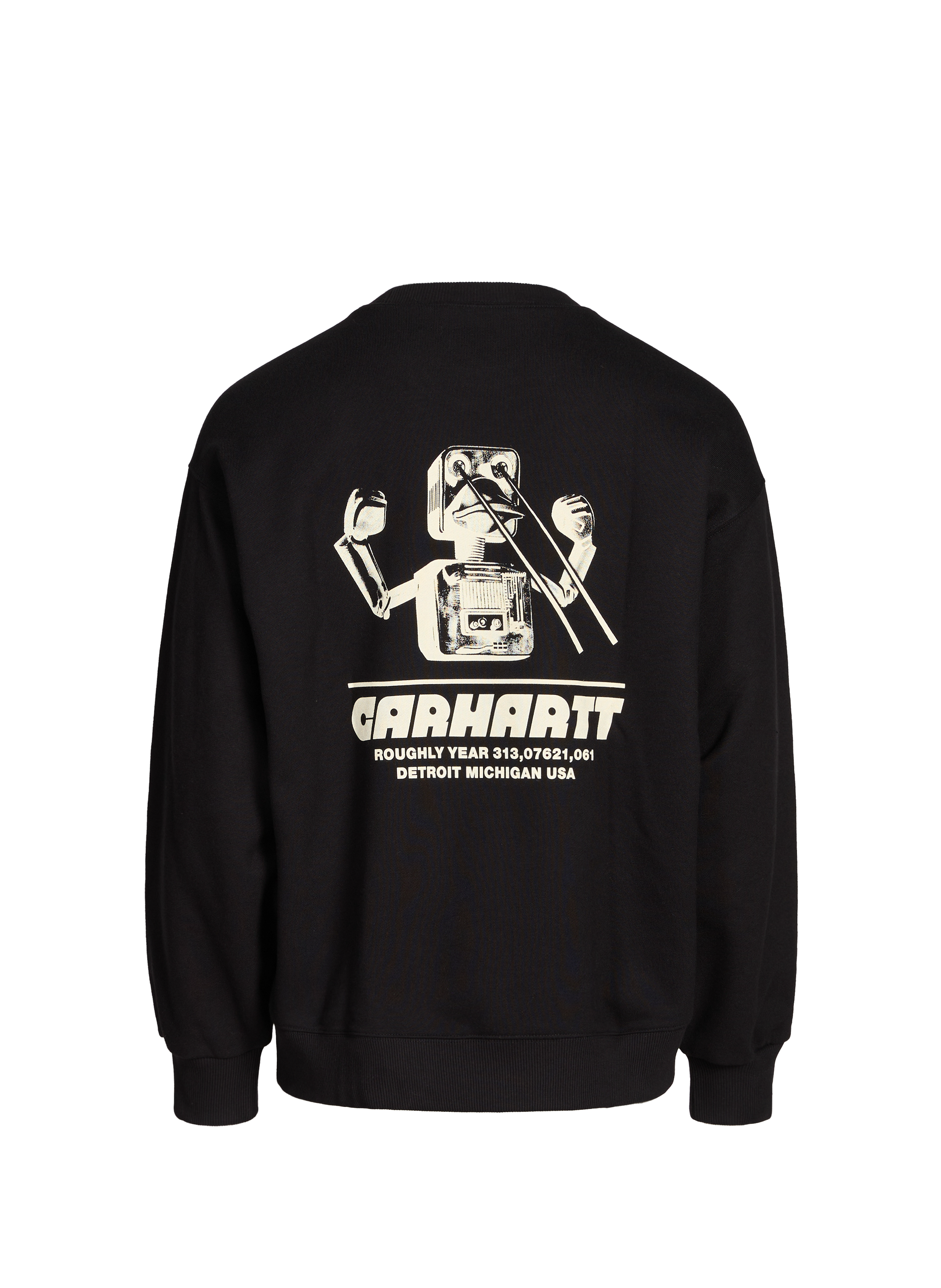 Oversized cotton screen-printed sweatshirt CARHARTT WIP Black