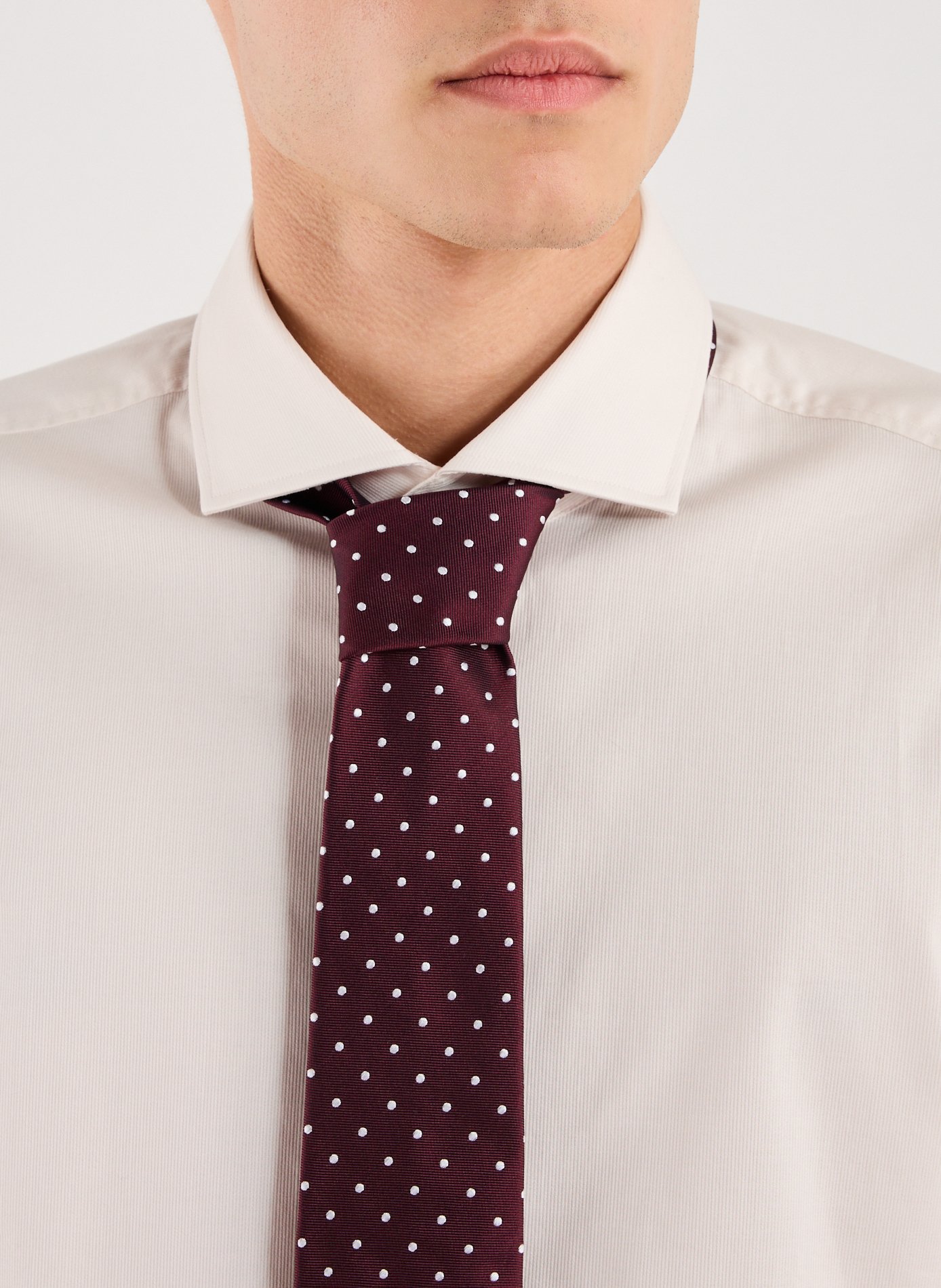 Silk polka dot scarf AU PRINTEMPS PARIS Red