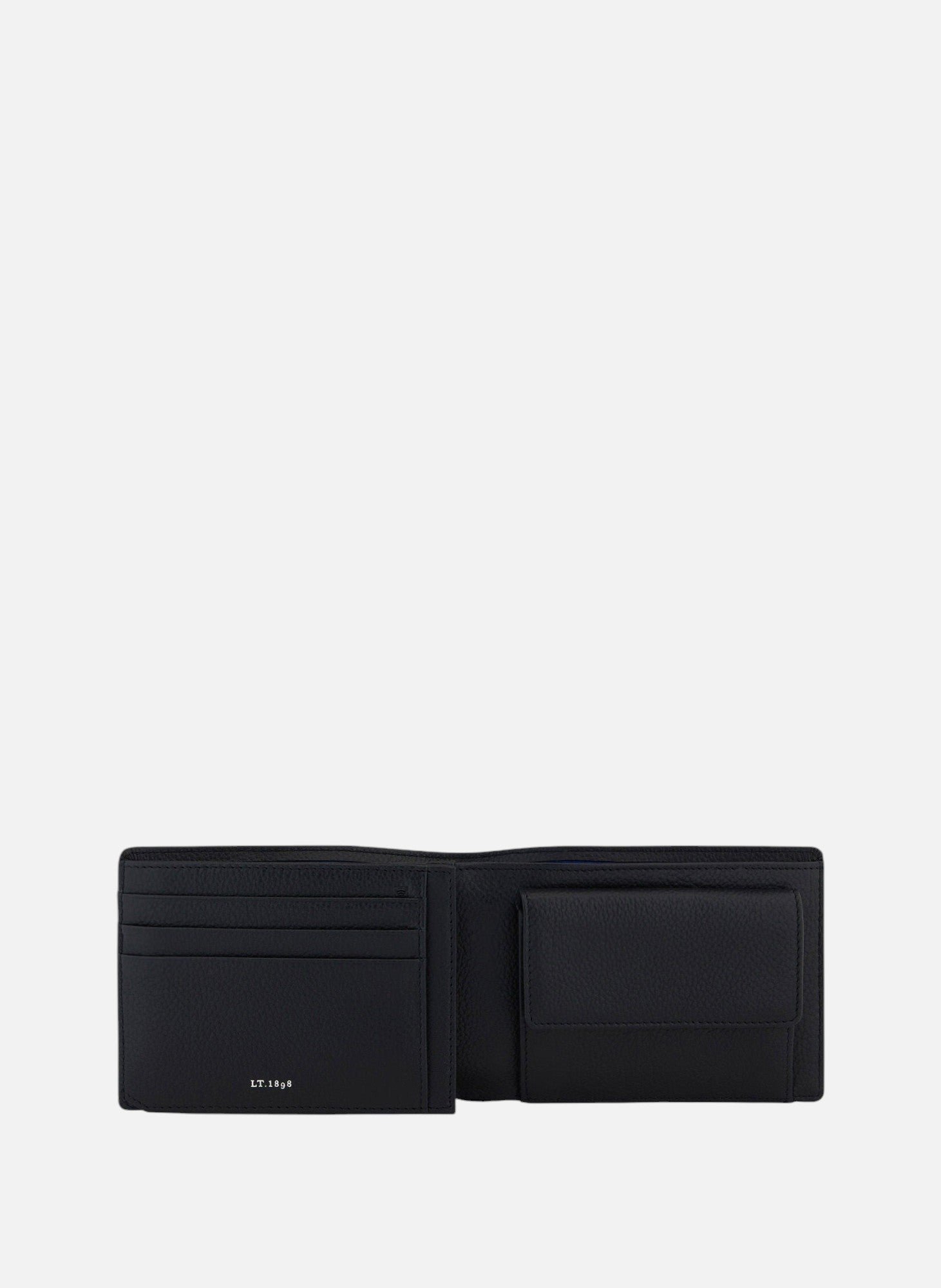 Portefeuille à rabat 2 volets emile en cuir grainé LE TANNEUR Noir