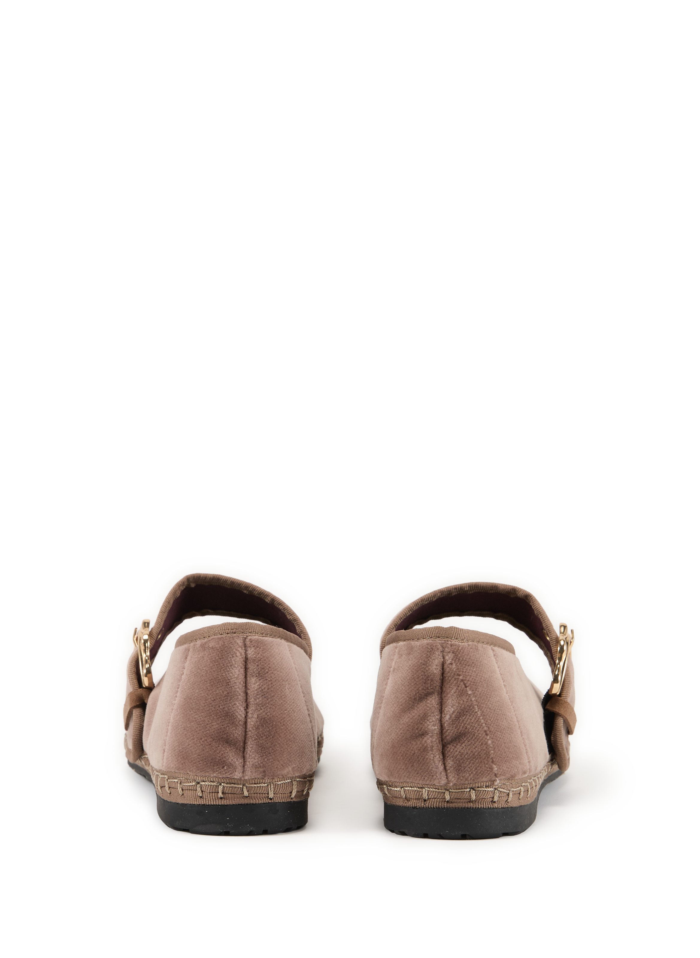 Ballerines à boucle en coton mélangé FLABELUS Marron