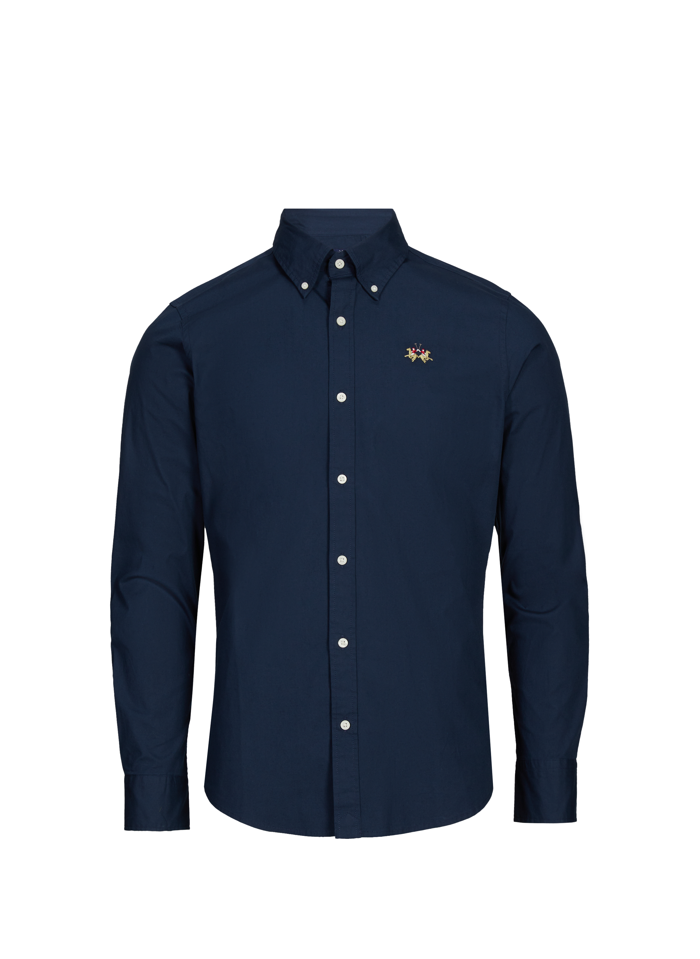 LA MARTINA Chemise en coton slim Bleu