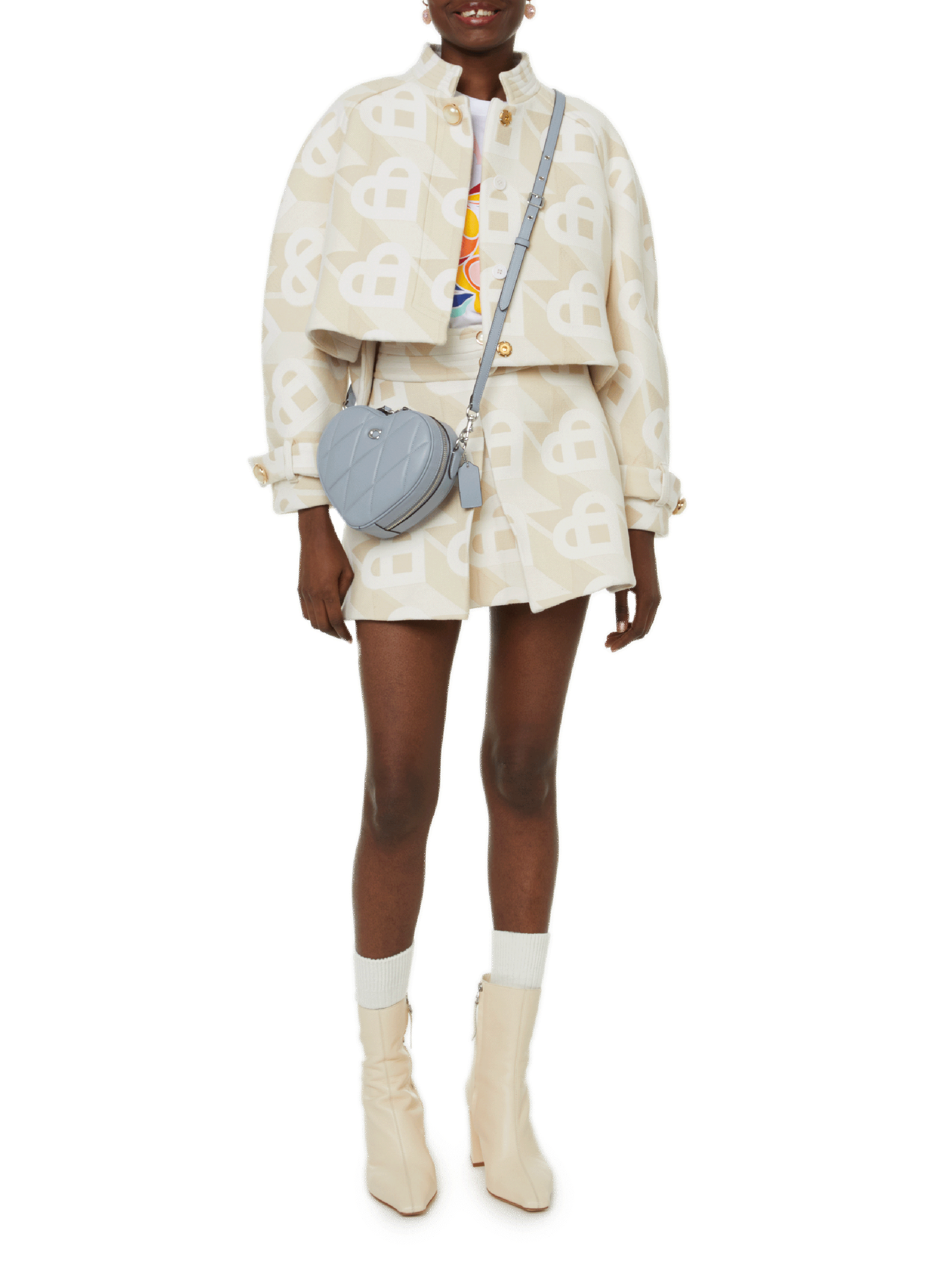 Heart Monogramme skirt  CASABLANCA PARIS Beige