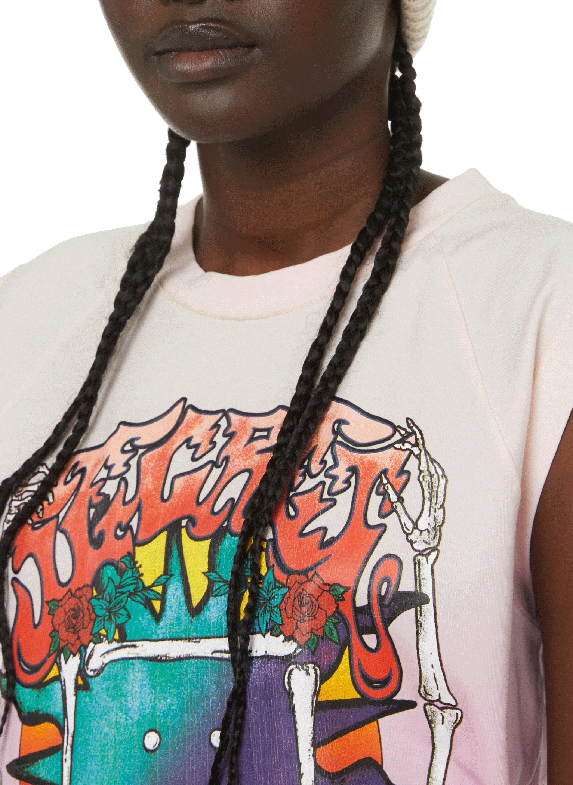 Bonnet en maille côtelée de laine ACNE STUDIOS Beige