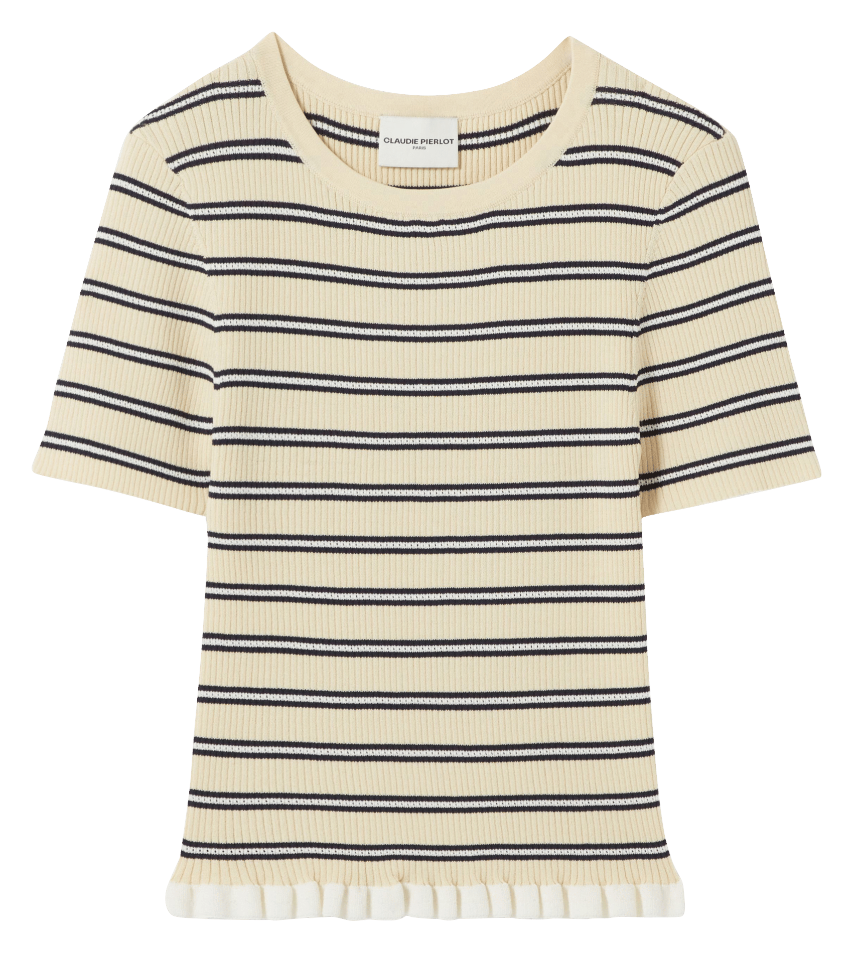 Top moulant côtelé à rayures CLAUDIE PIERLOT Multicolore