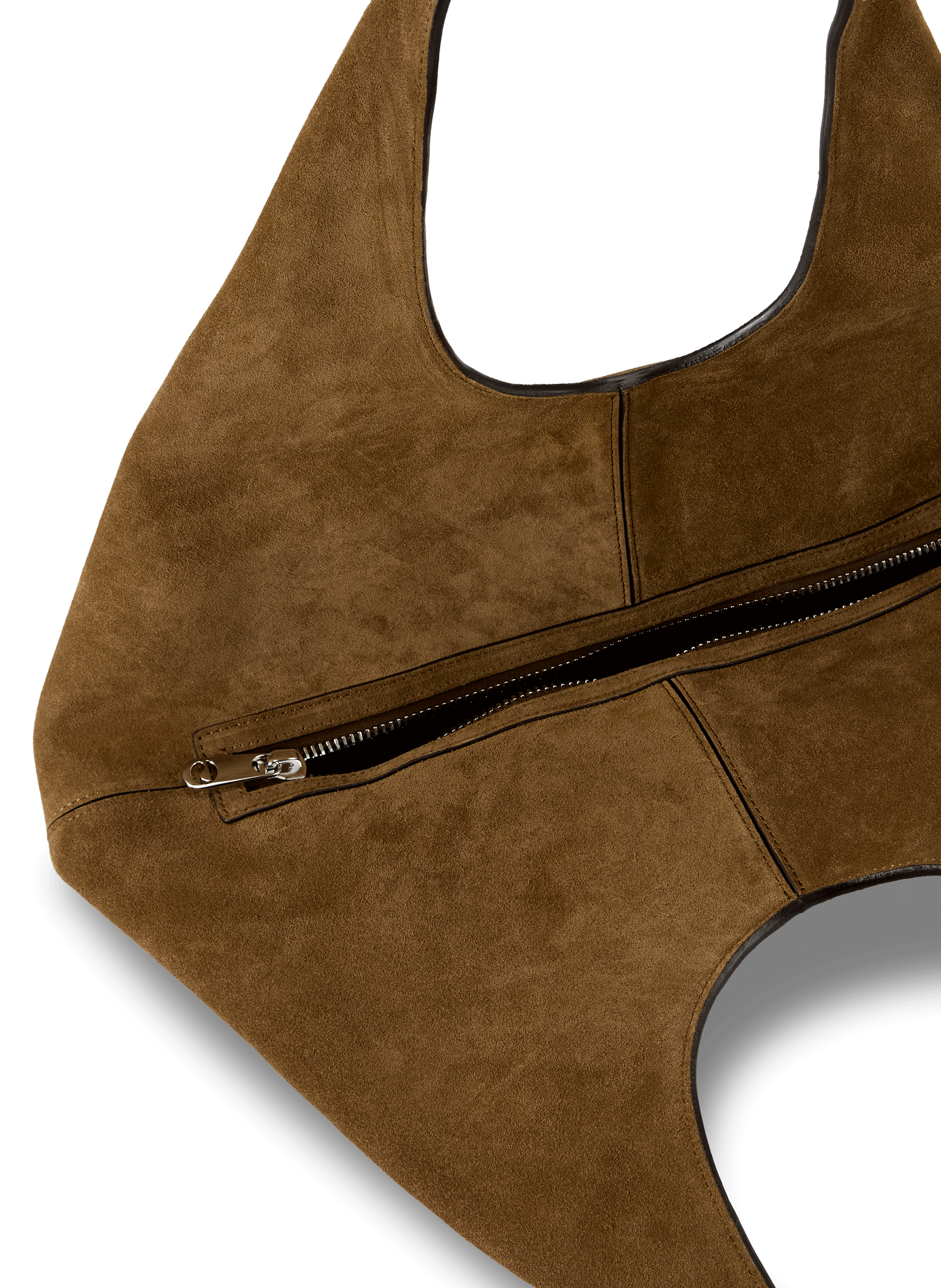 Suede handbag COPERNI Brown