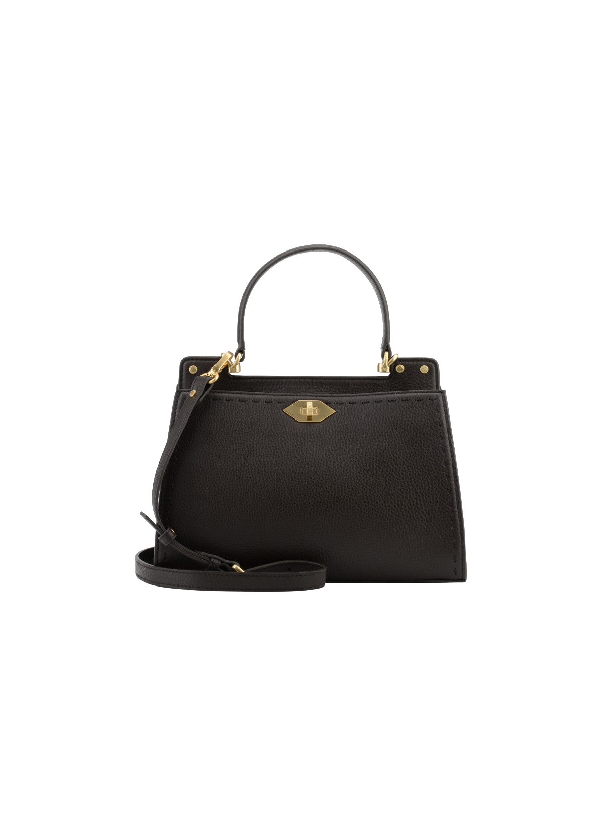 Trianon | sac porté main mm POURCHET Marron