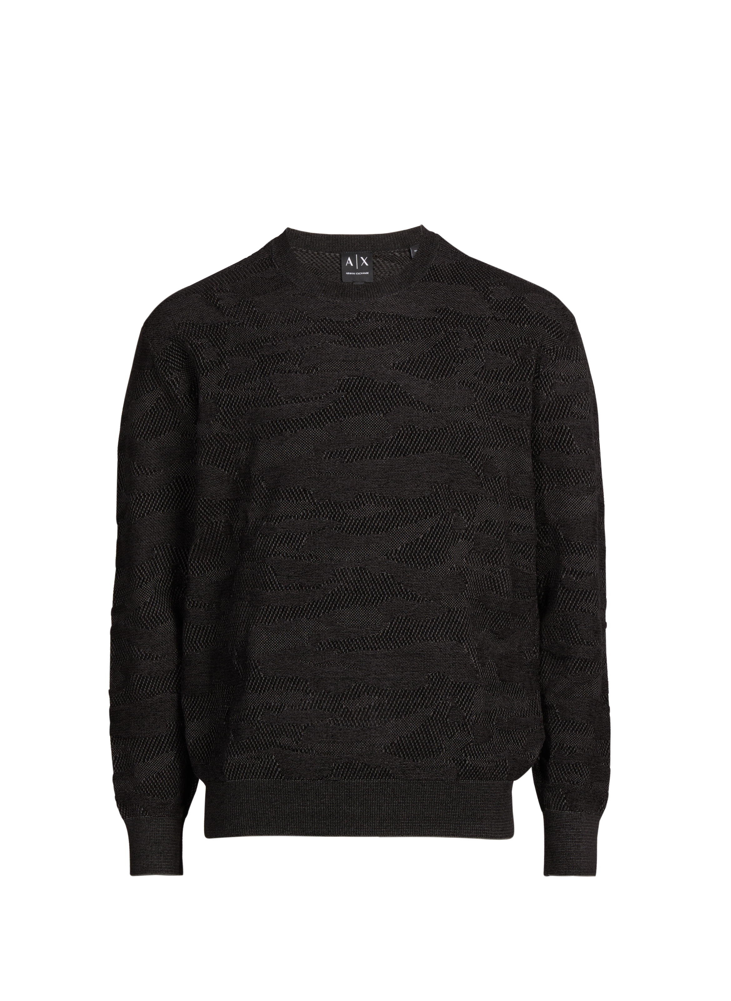 Oversized round neck sweater ARMANI EXCHANGE Black