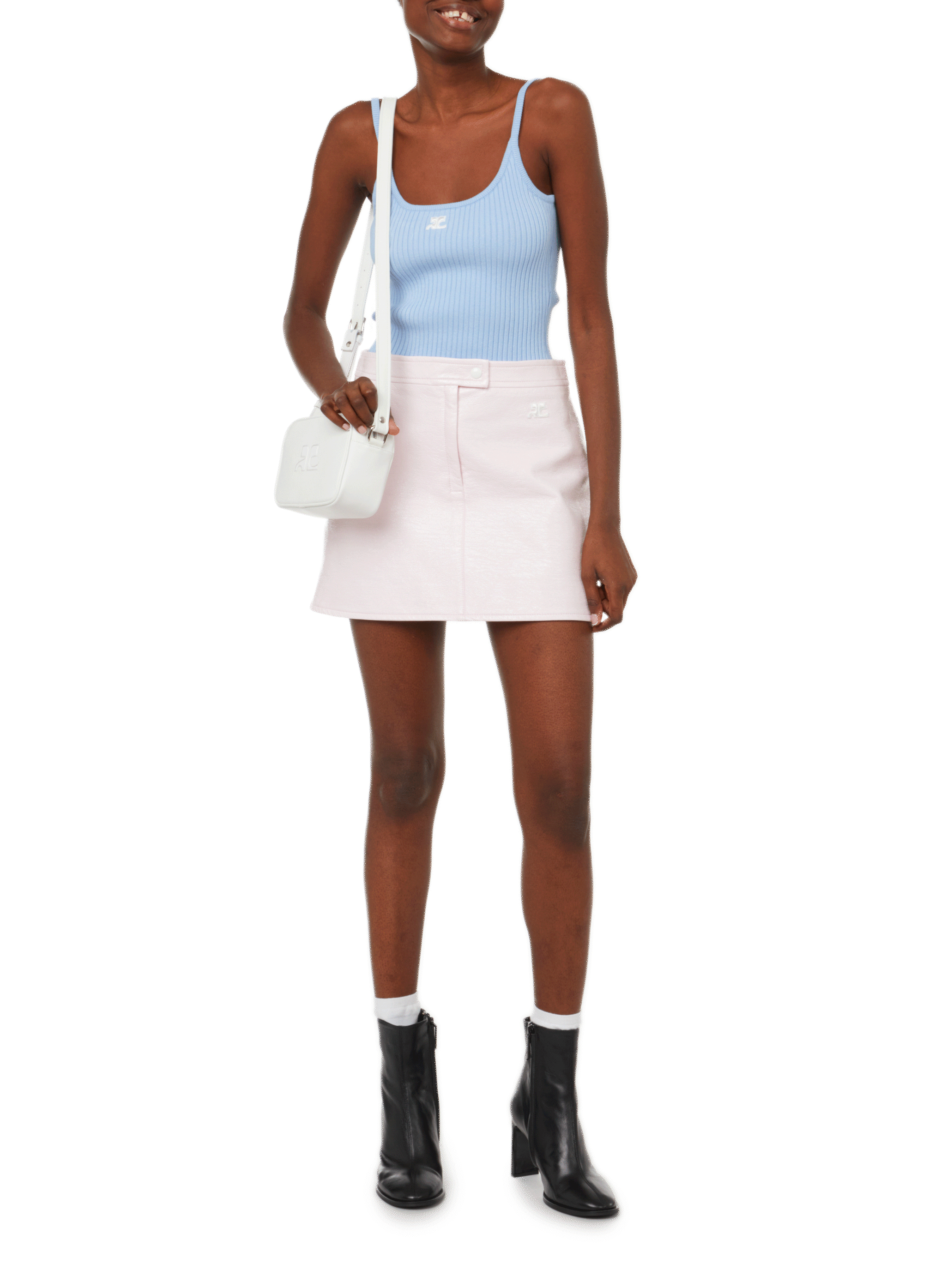 Débardeur en maille COURRÈGES Bleu