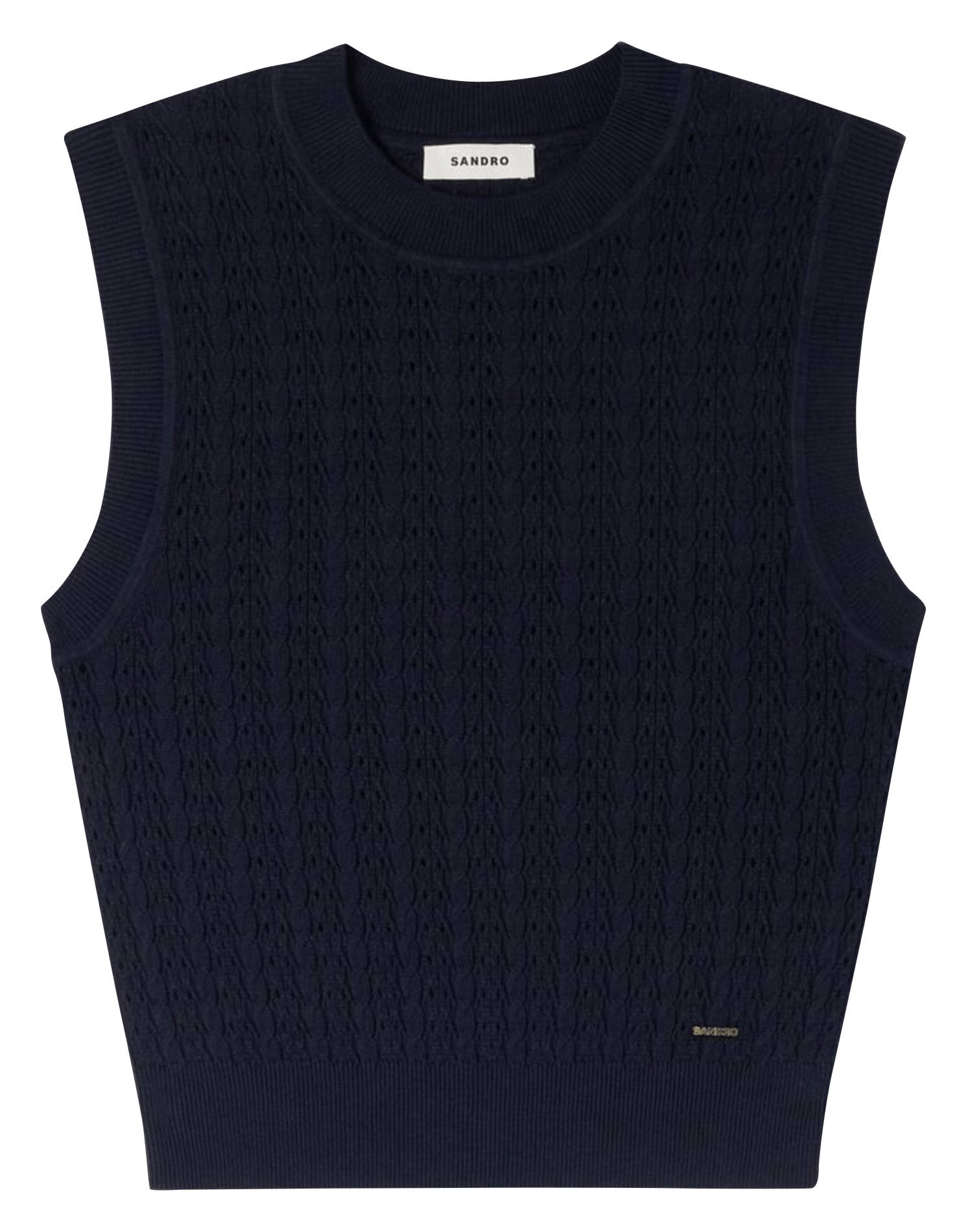 Pull col rond SANDRO Bleu