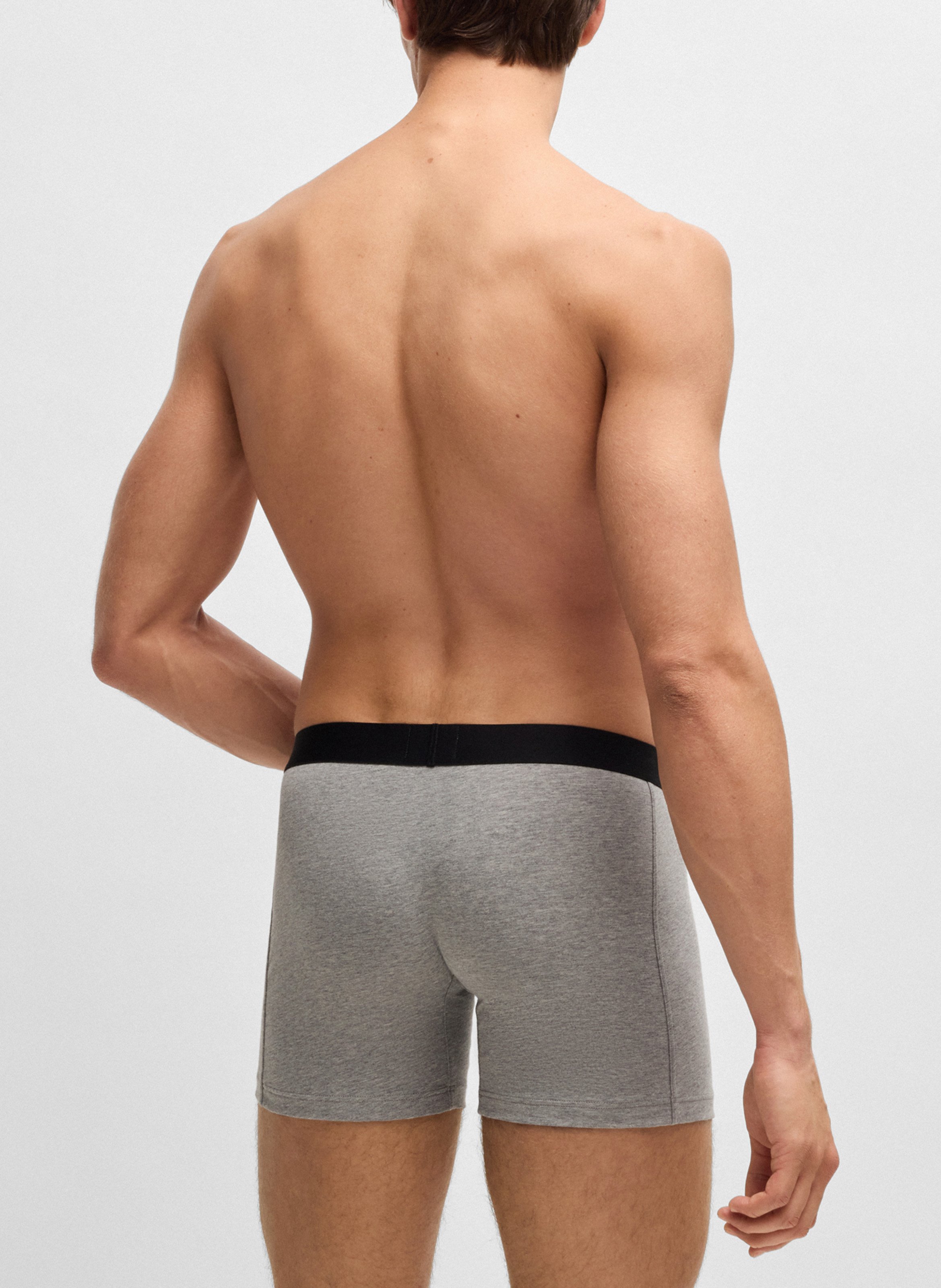 Lot de trois boxers en coton BOSS Multicolore