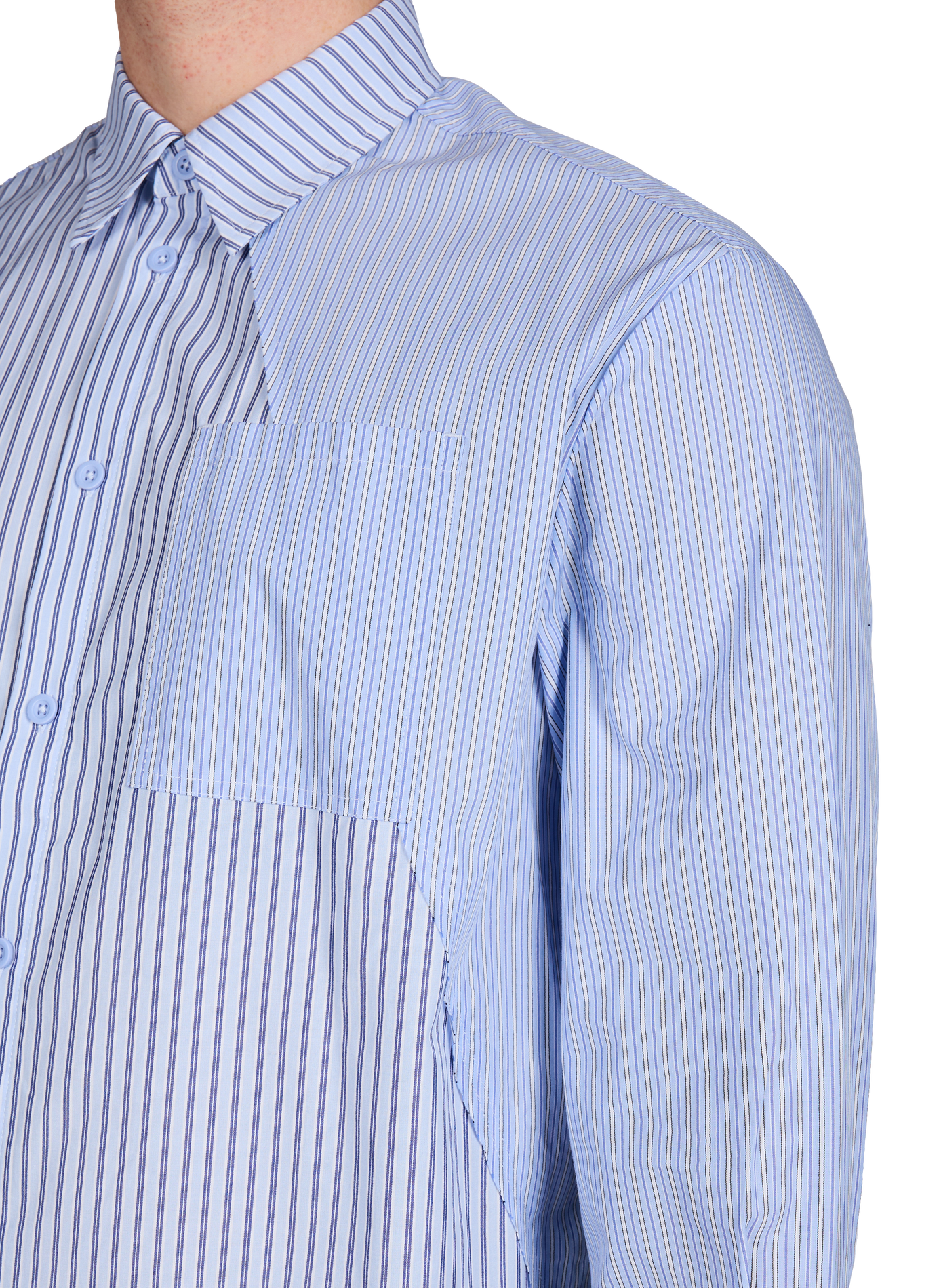 Oversized cotton striped shirt ARTE ANTWERP Black