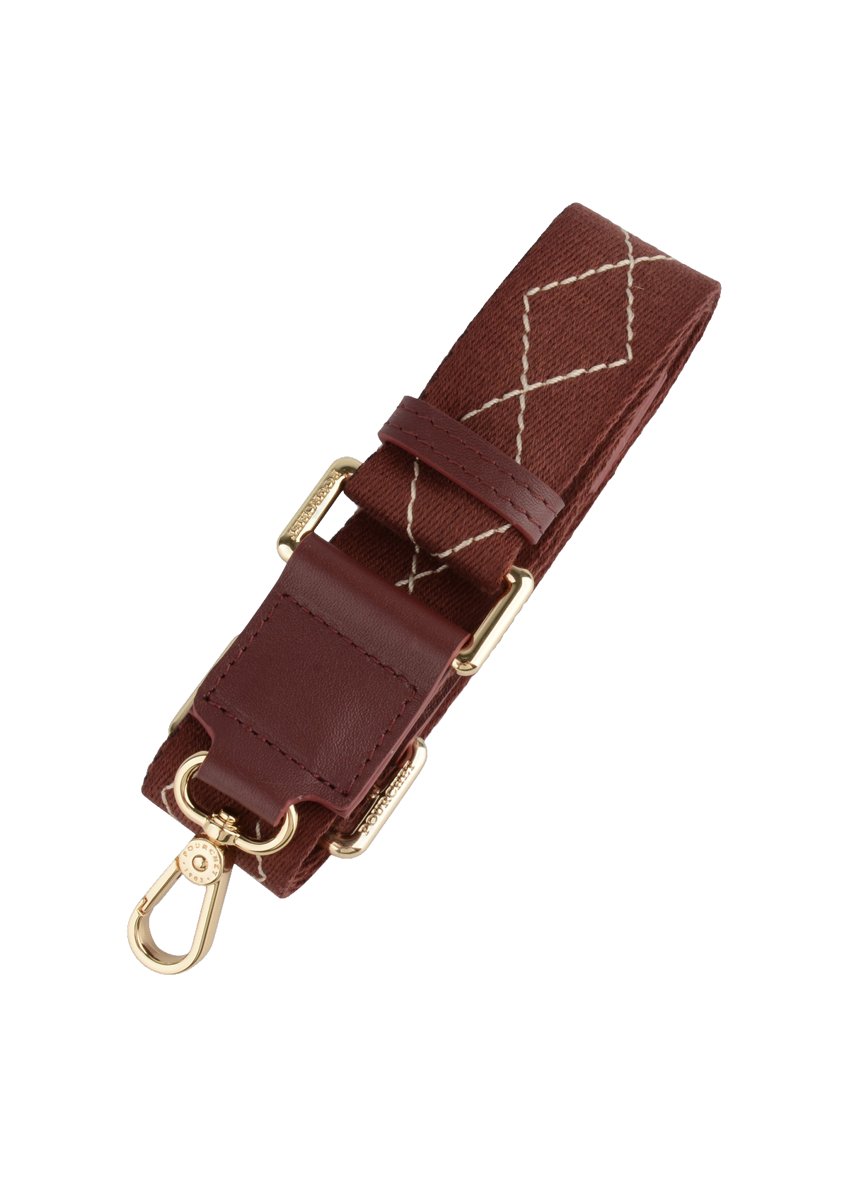 Weaved | sac porté épaule en cuir de vachette POURCHET Rouge