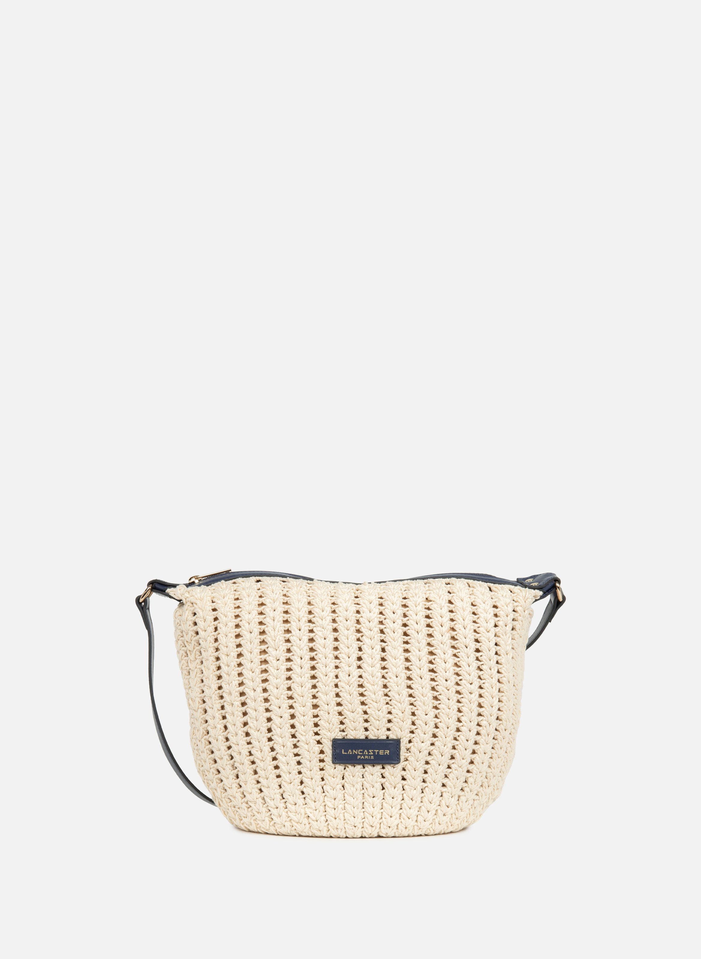 Sac besace - tressé coton LANCASTER Bleu