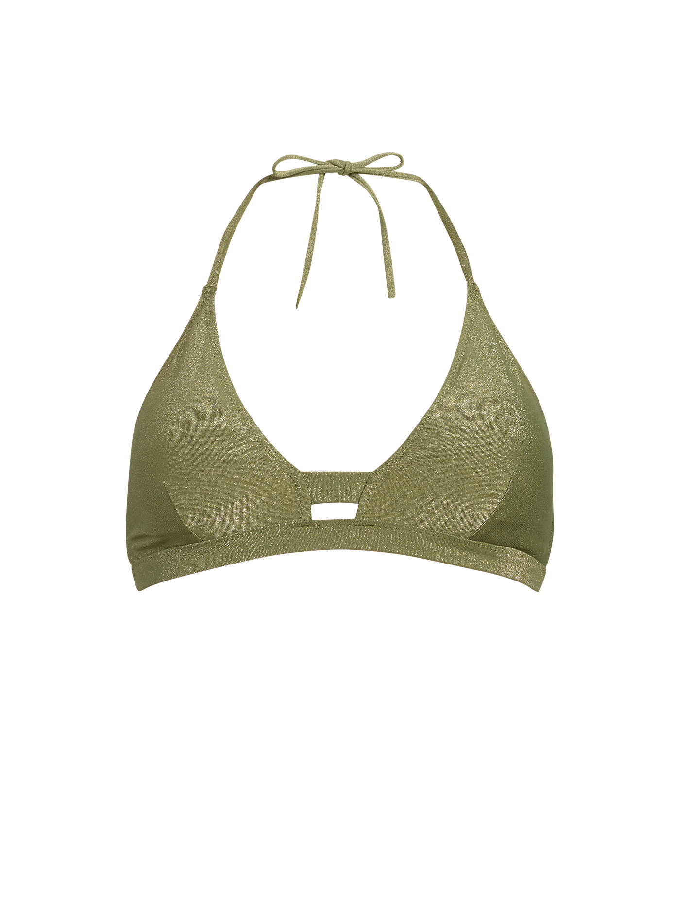 Haut de maillot de bain brillant Guethary SOWE BIARRITZ Kaki