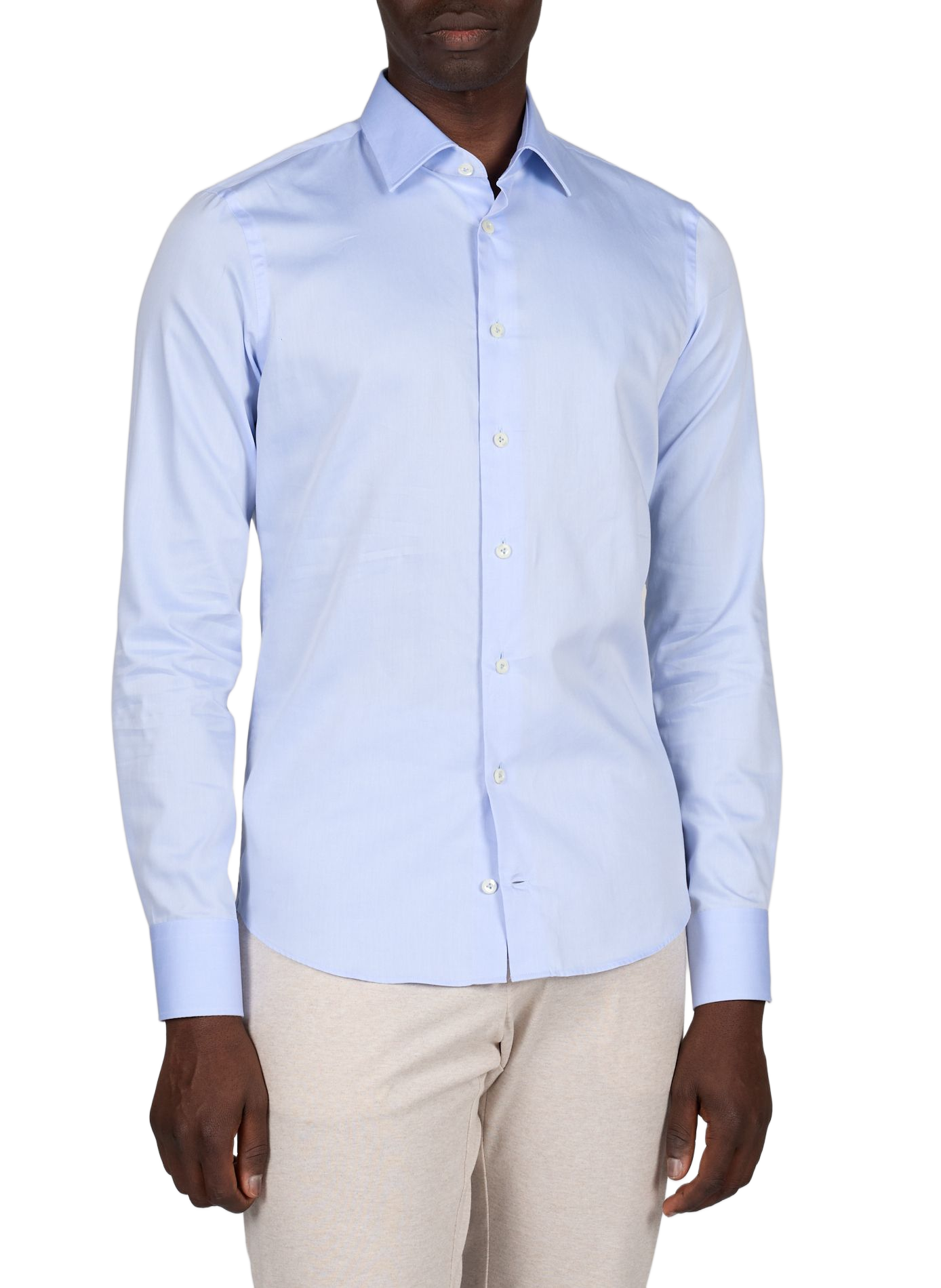 Straight classic collar shirt in cotton VAN LAACK Blue