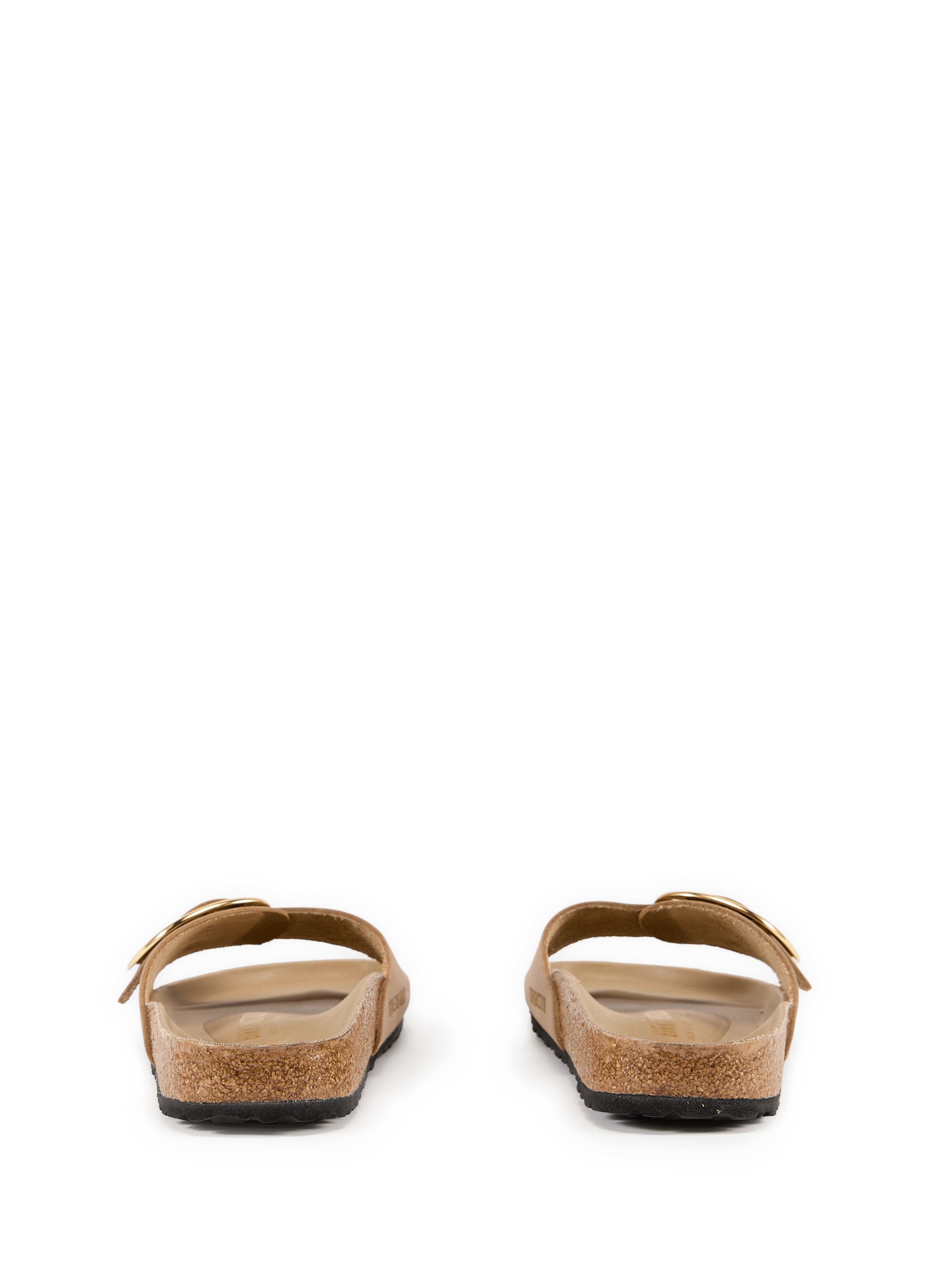 Platte muiltjes Madrid Big Buckle van leer BIRKENSTOCK Bruin