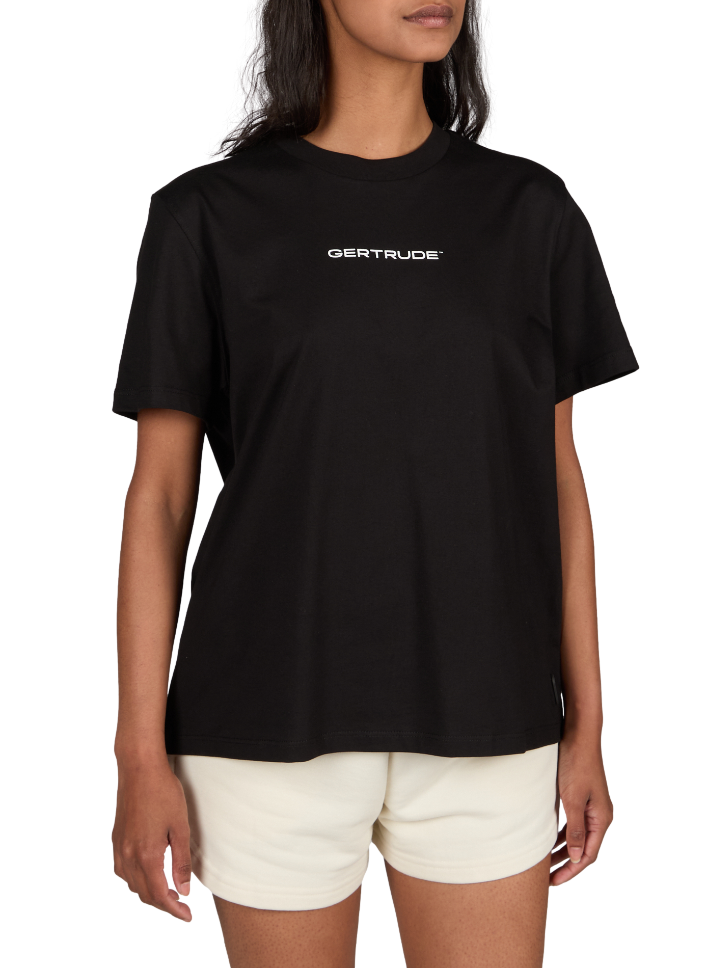 Straight T-shirt with screen-printed logo GERTRUDE ET GASTON Black