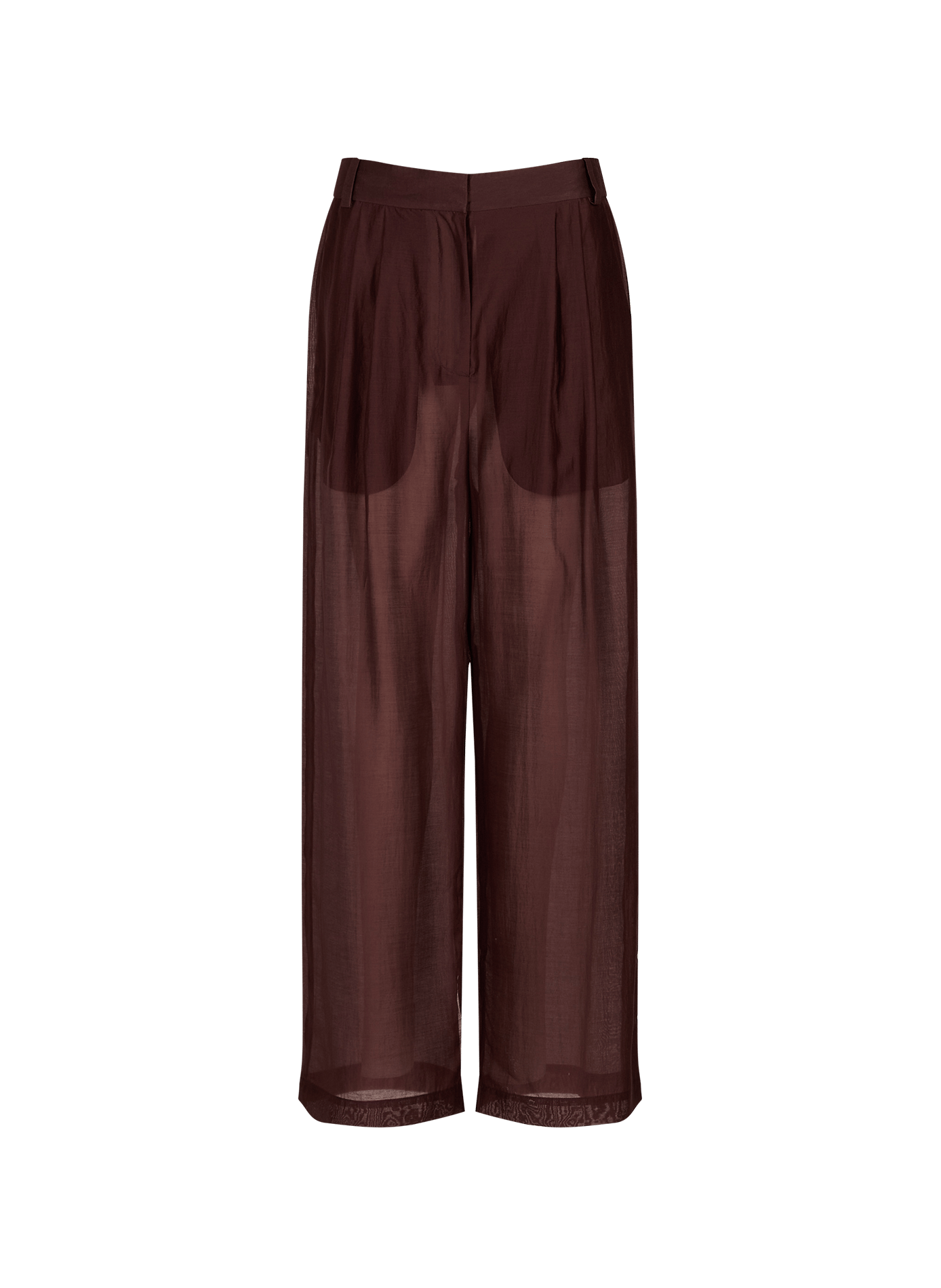 High-waisted wide-leg trousers TIBI Brown