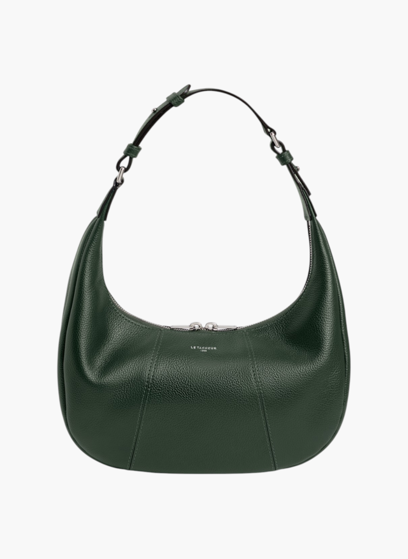 Petit sac hobo juliette en cuir grainé LE TANNEUR Vert