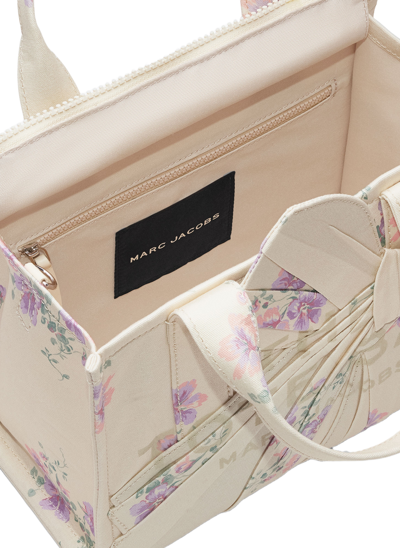 Bolso tote The Small Tote estampado en algodón MARC JACOBS Blanco