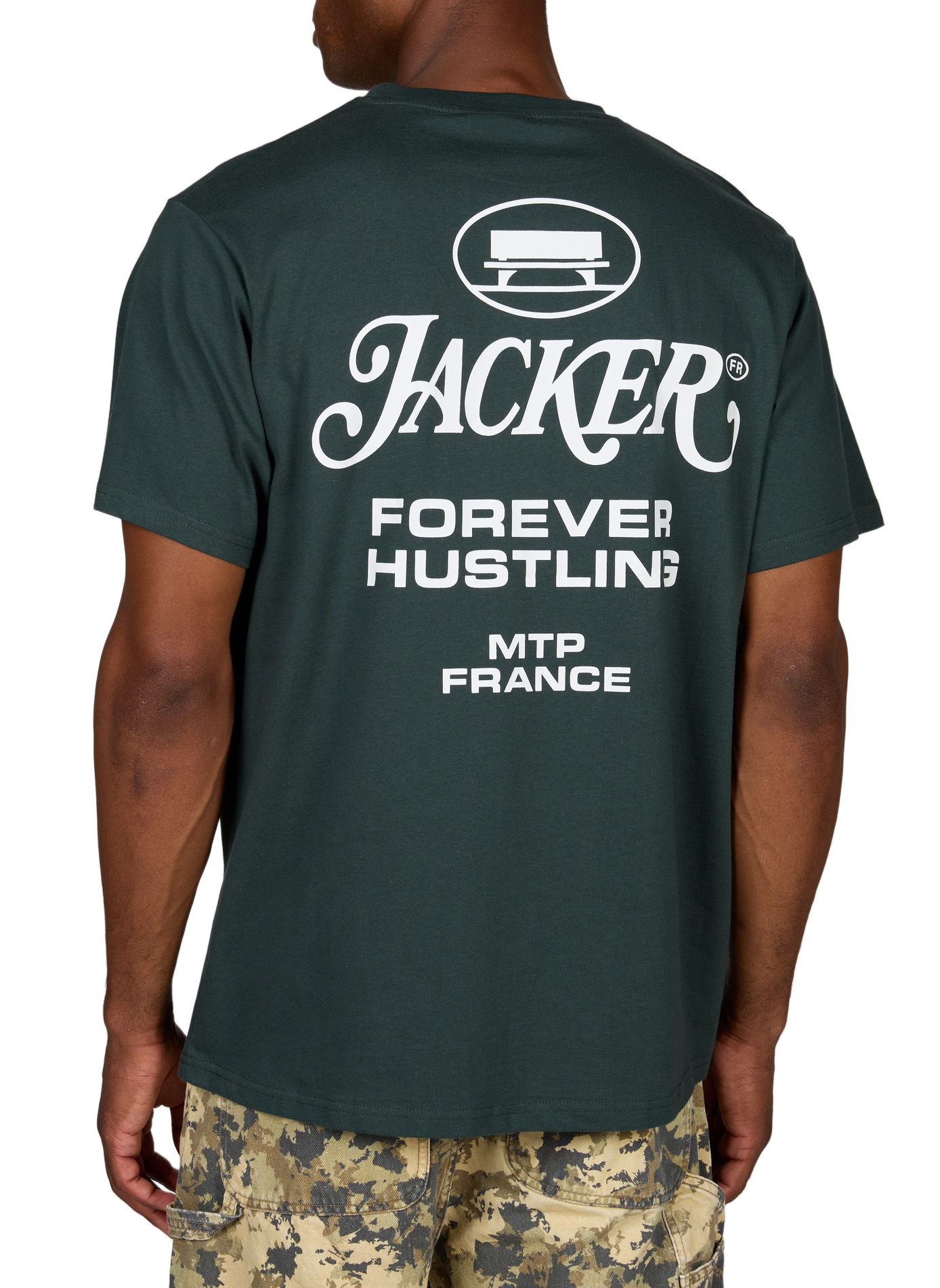Katoenen T-shirt JACKER. Groen
