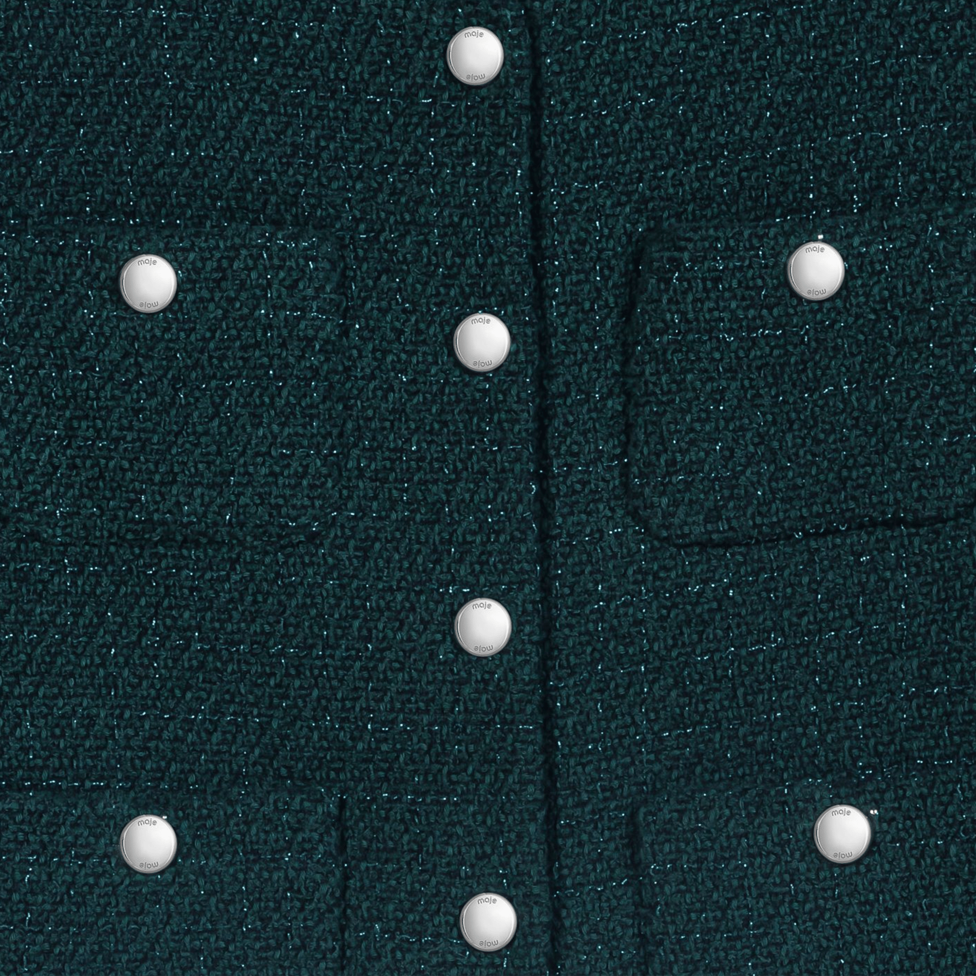 Veste courte en coton mélangé MAJE Vert