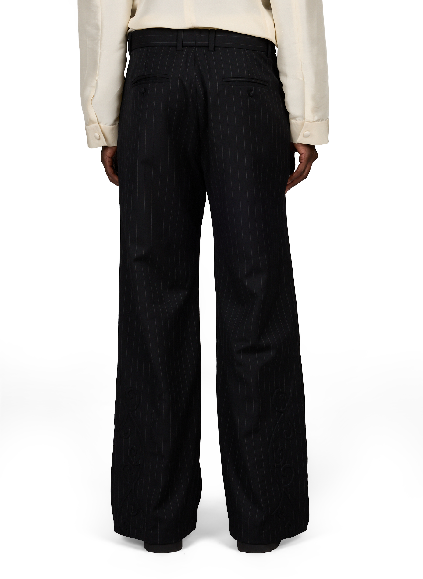 Decisiones wool trousers with pleated details CAMPILLO Black