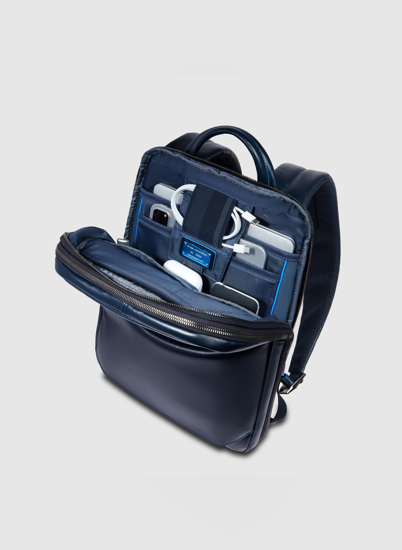 Sac à dos personnalisable pour ordinateur 14" PIQUADRO Bleu