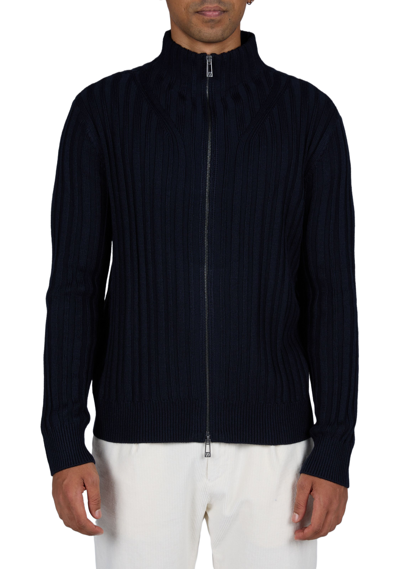 Zip-up high-neck solid color vest ARMANI EXCHANGE Blue