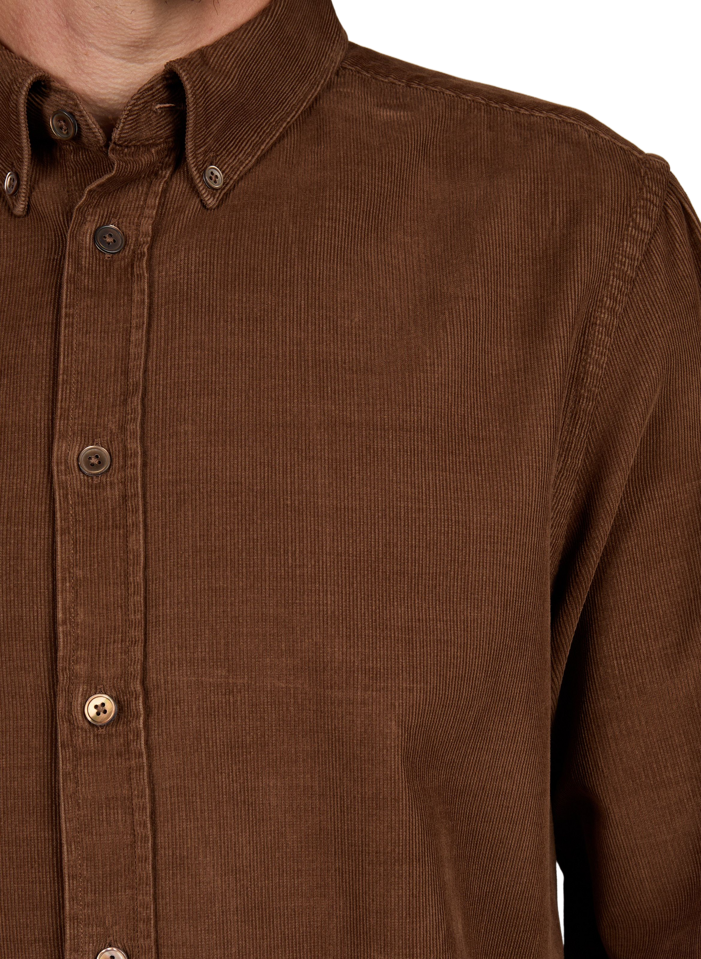 Gerade geschnittenes Hemd aus Baumwollcord PAUL SMITH Braun