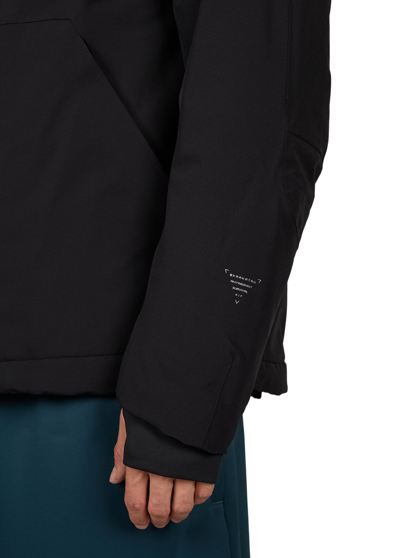 High-neck hooded parka KRAKATAU Black