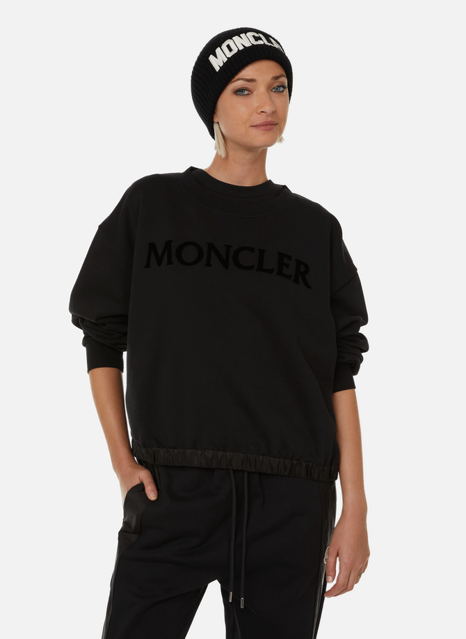 Sweatshirt à logo en coton mélangé MONCLER