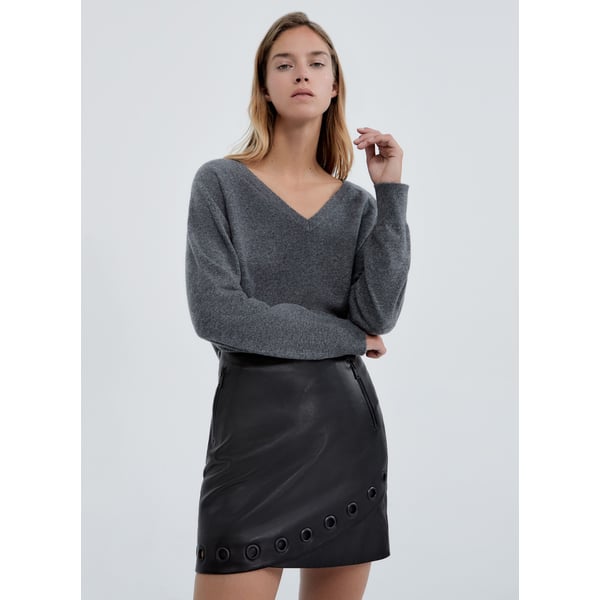 Pull col v en cachemire