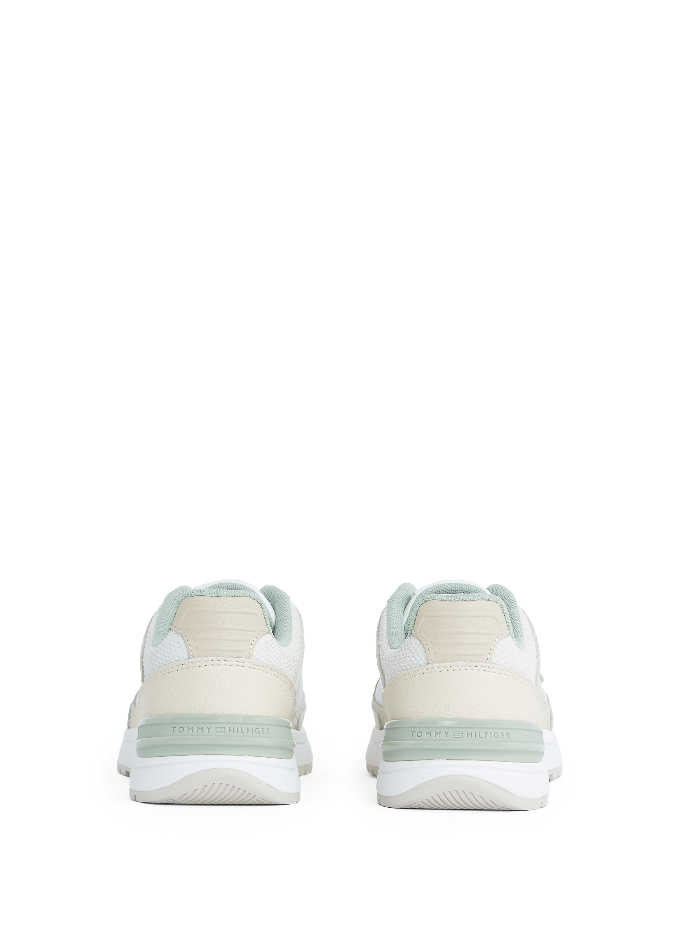 Baskets multitextures en cuir TOMMY HILFIGER Multicolore