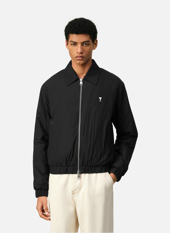 Blouson zippé ami de coeur Noir by AMI PARIS AMI PARIS Blouson zippé ami de coeur Noir