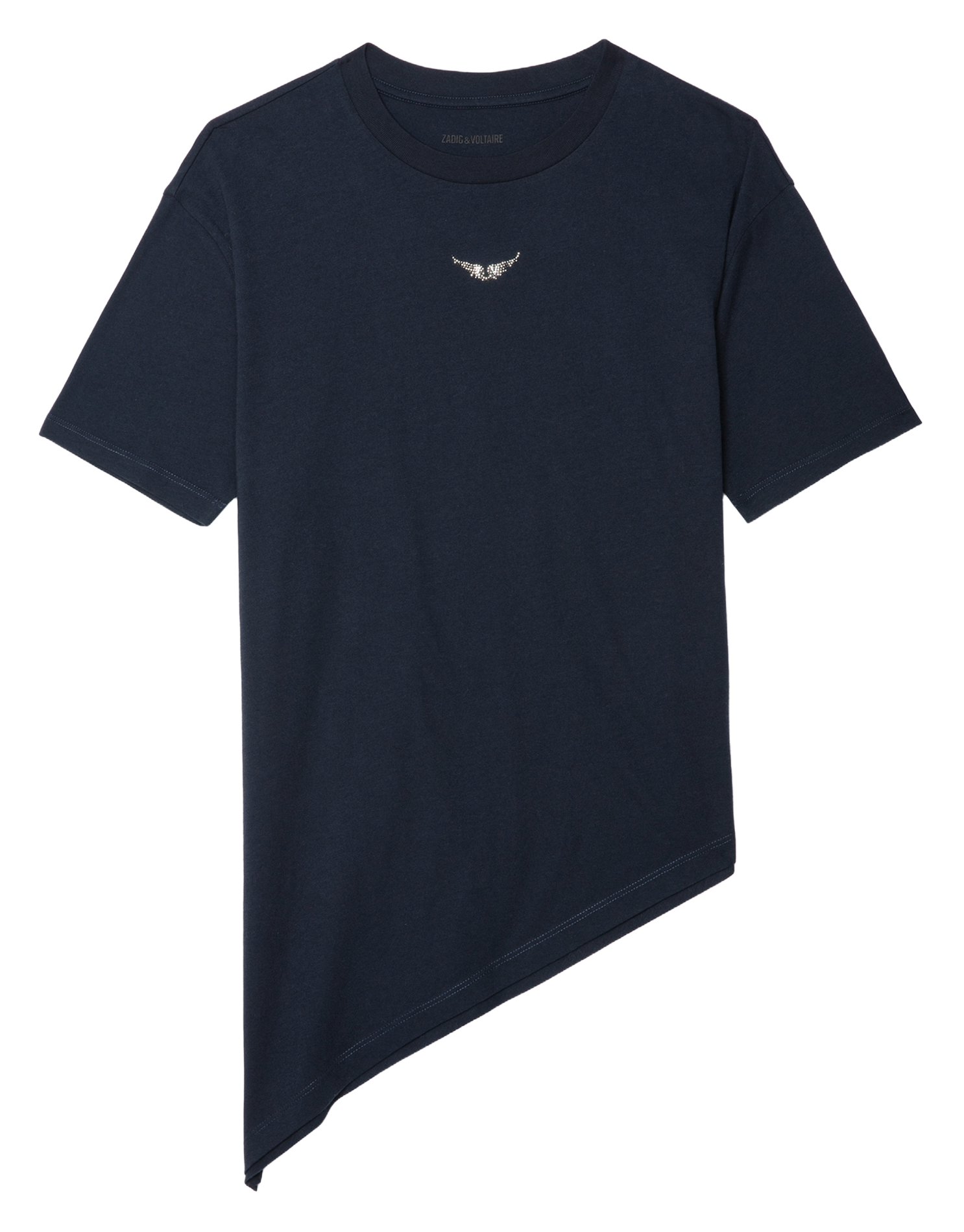 Tee-shirt col rond en coton edda ZADIG&VOLTAIRE Bleu