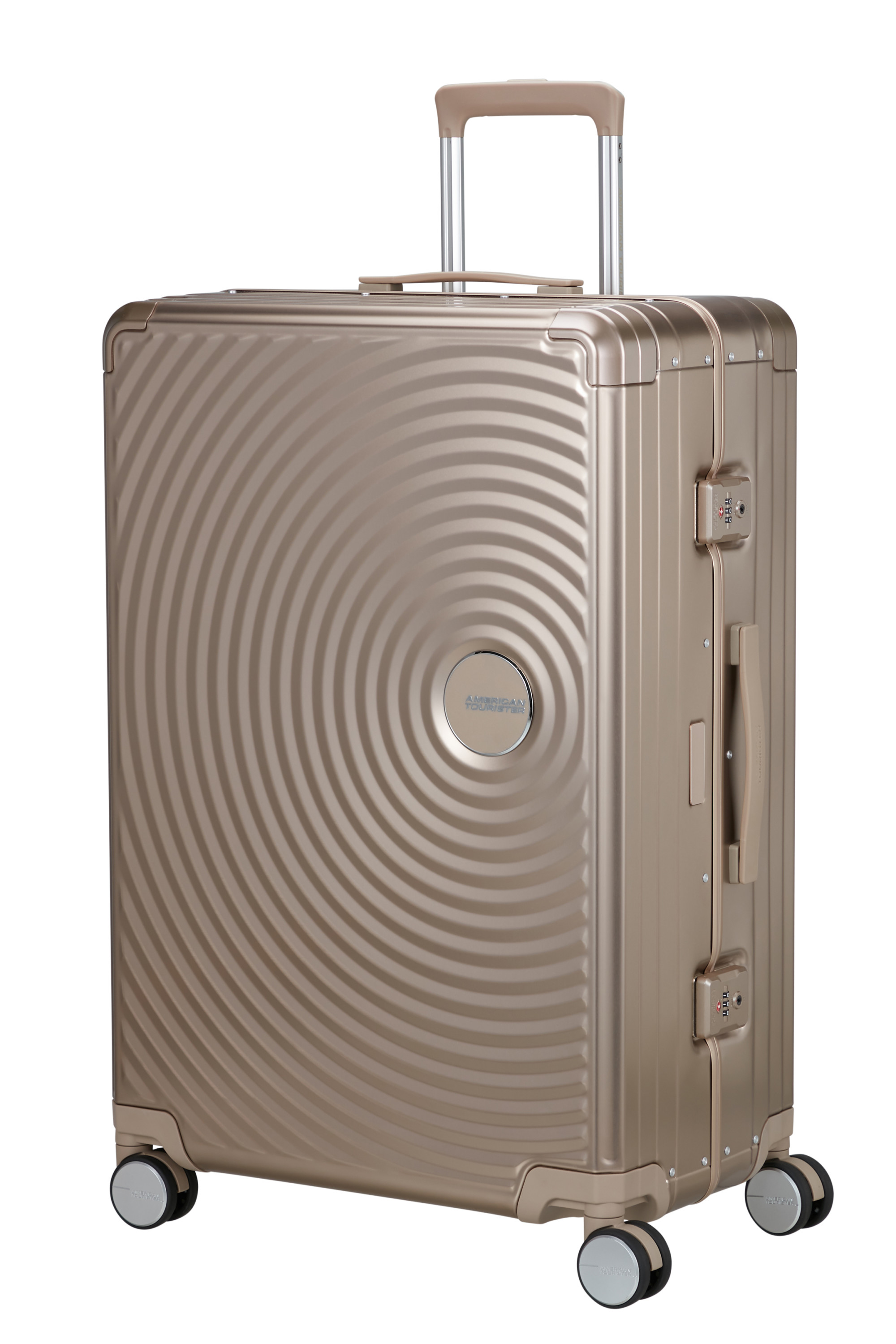 Soundbox alu valise 4 roues taille l AMERICAN TOURISTER Doré