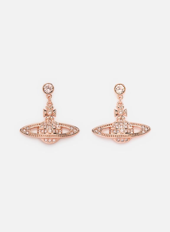 Boucles d'oreille Mini Bas Relief Drop Rose by VIVIENNE WESTWOOD VIVIENNE WESTWOOD Boucles d'oreille Mini Bas Relief Drop Rose