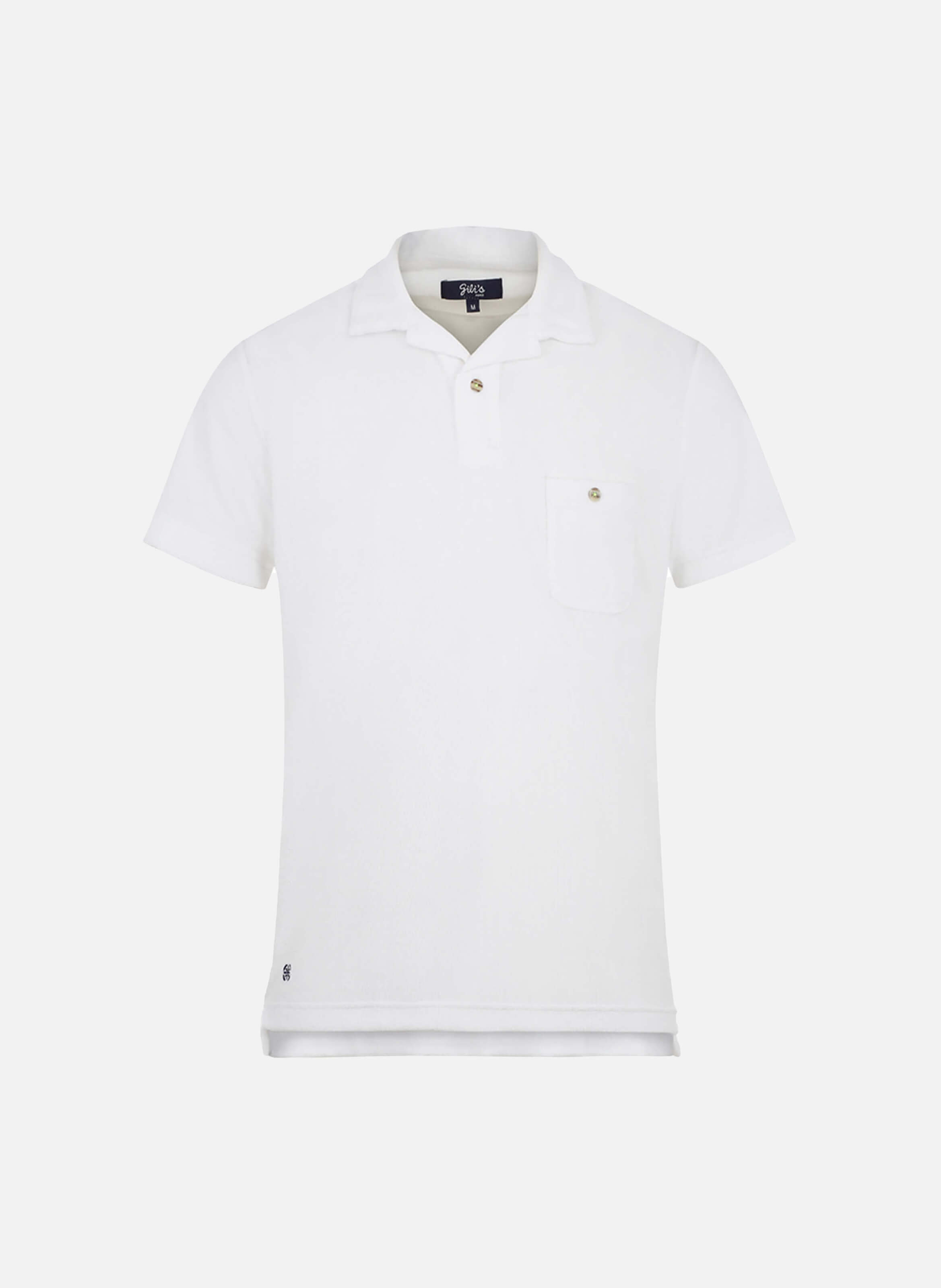 Polo  en coton éponge  Blanc
