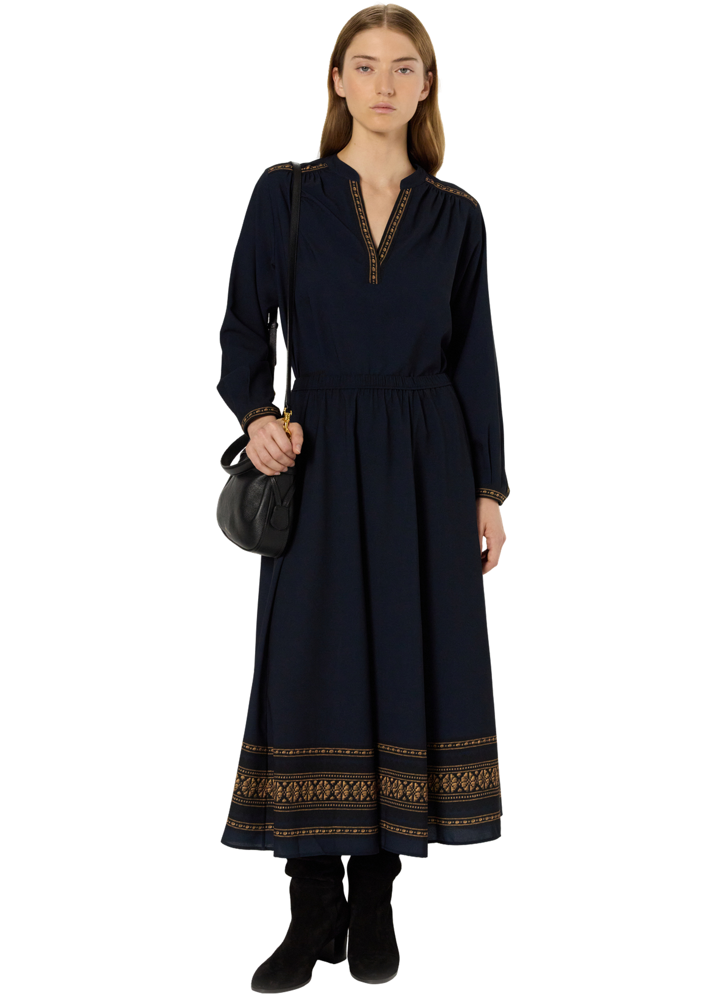 Jupe midi à motif placé - bonnie GERARD DAREL Bleu