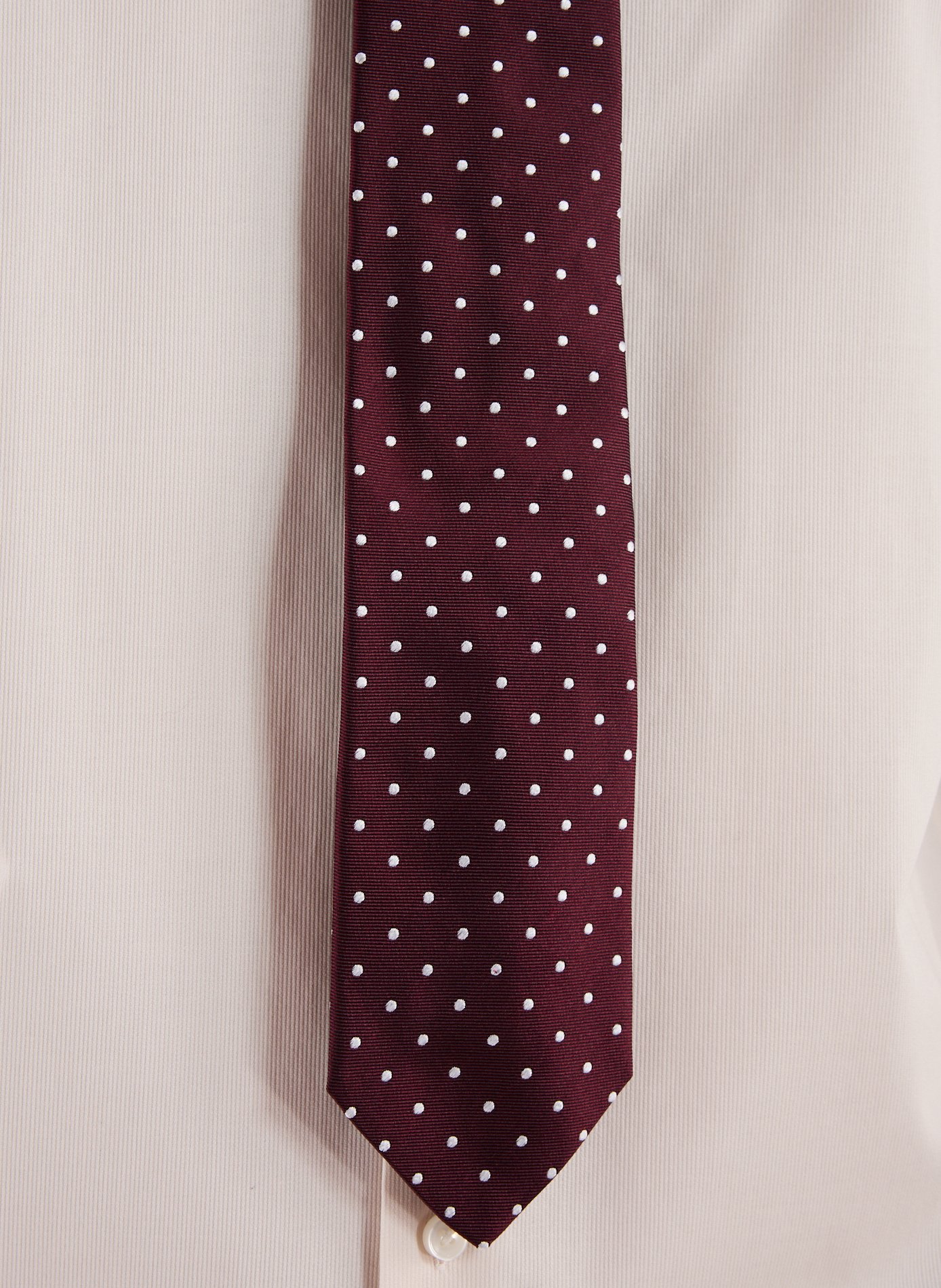 Silk polka dot scarf AU PRINTEMPS PARIS Red