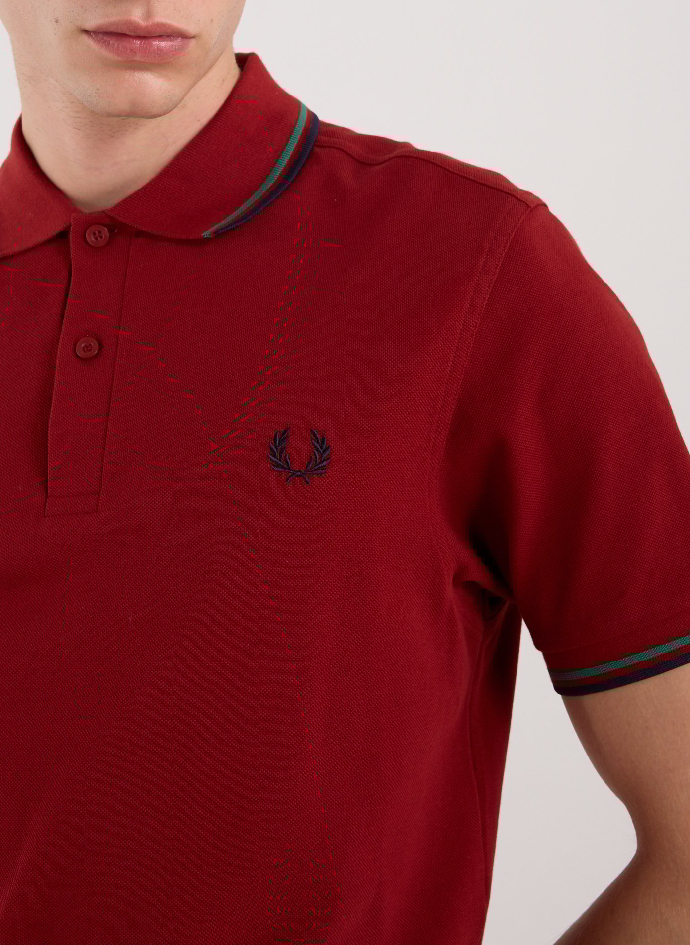 Polo en coton piqué FRED PERRY Rouge