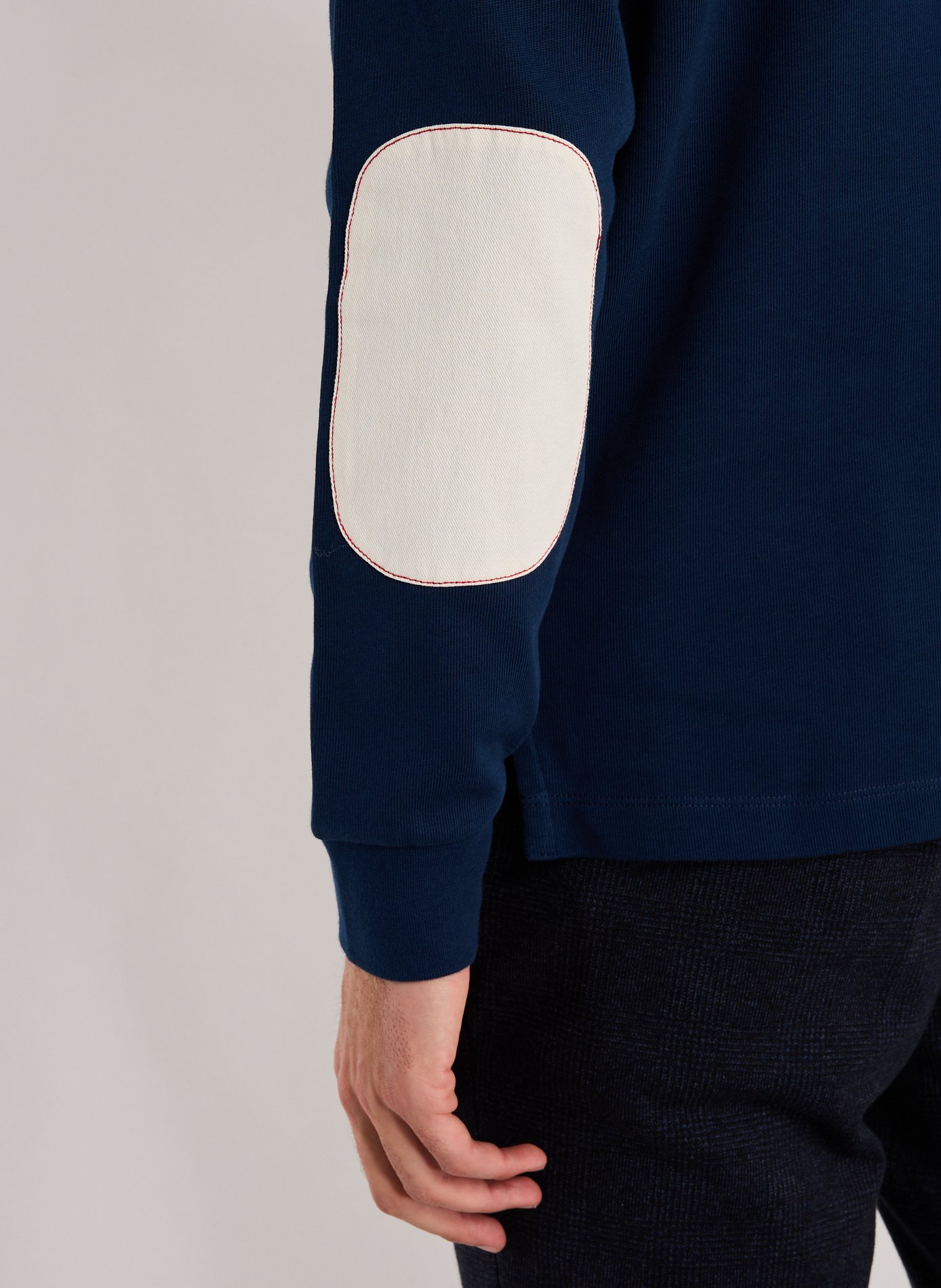 Long-sleeve cotton Polo shirt FACONNABLE Blue